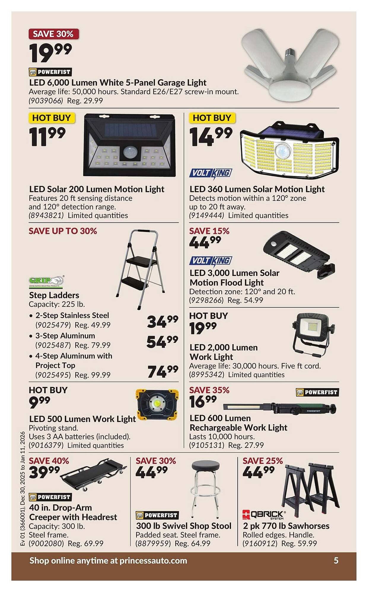 Princess Auto flyer (2025-12-26 - 2026-01-02) | 9