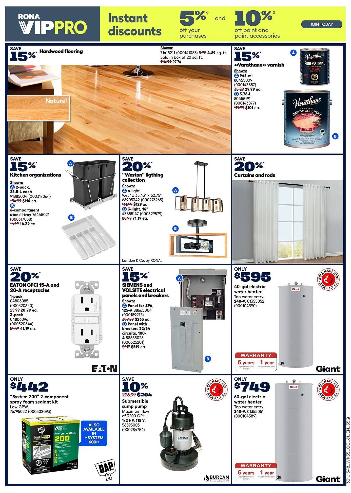RONA flyer