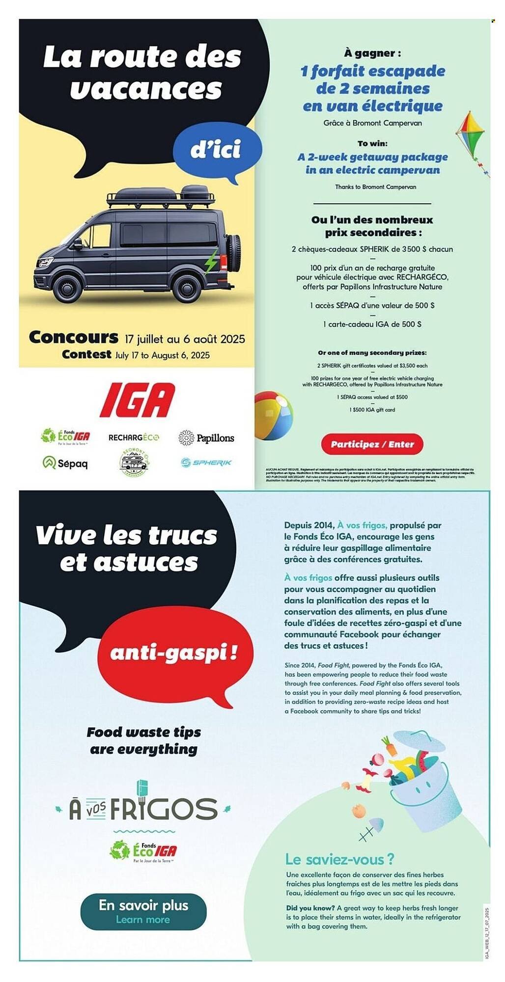 IGA flyer