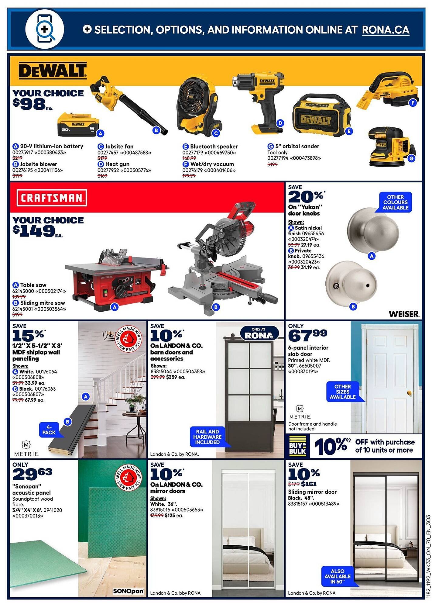 RONA flyer