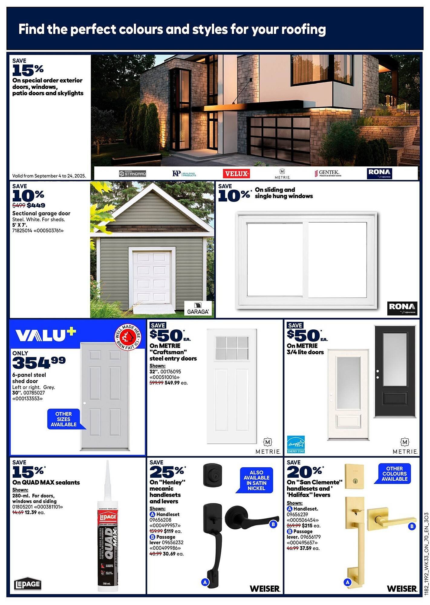 RONA flyer