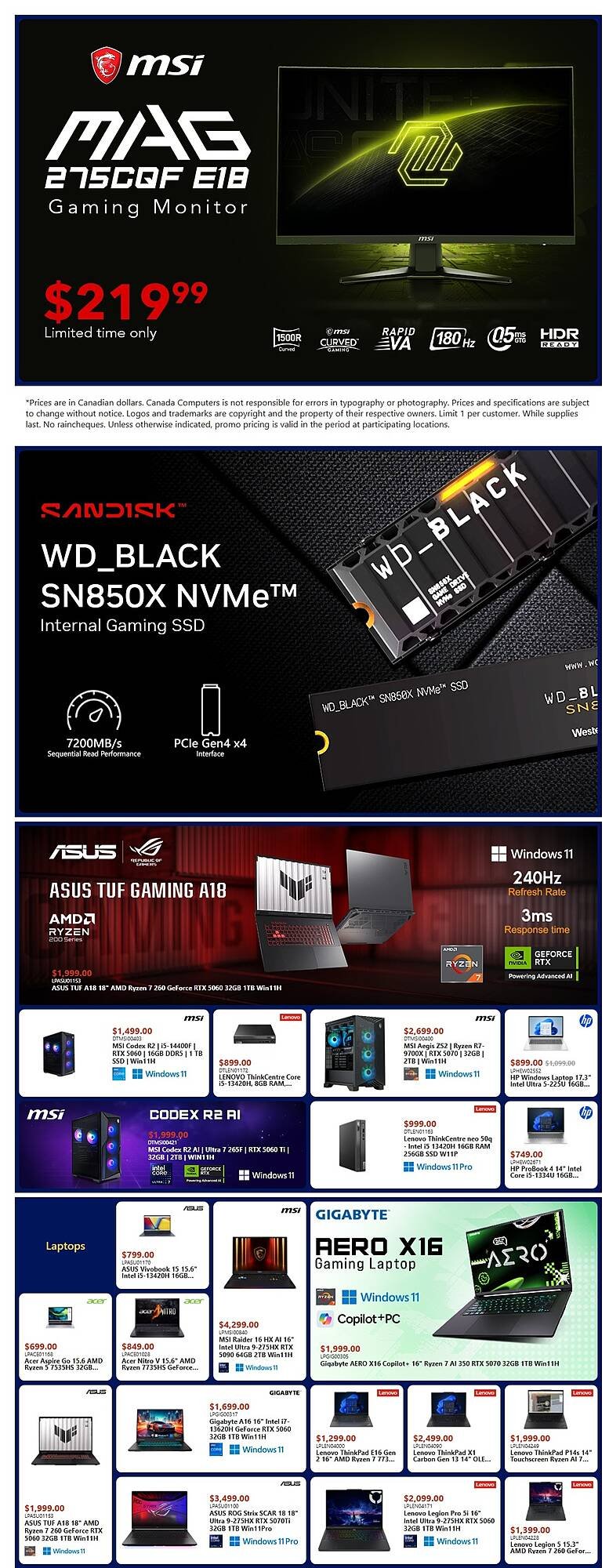 Canada Computers flyer