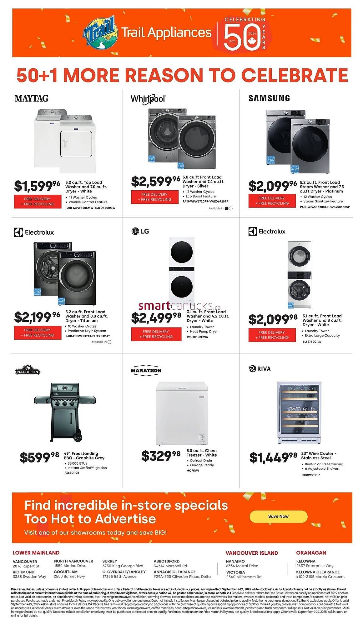 Trail Appliances flyer