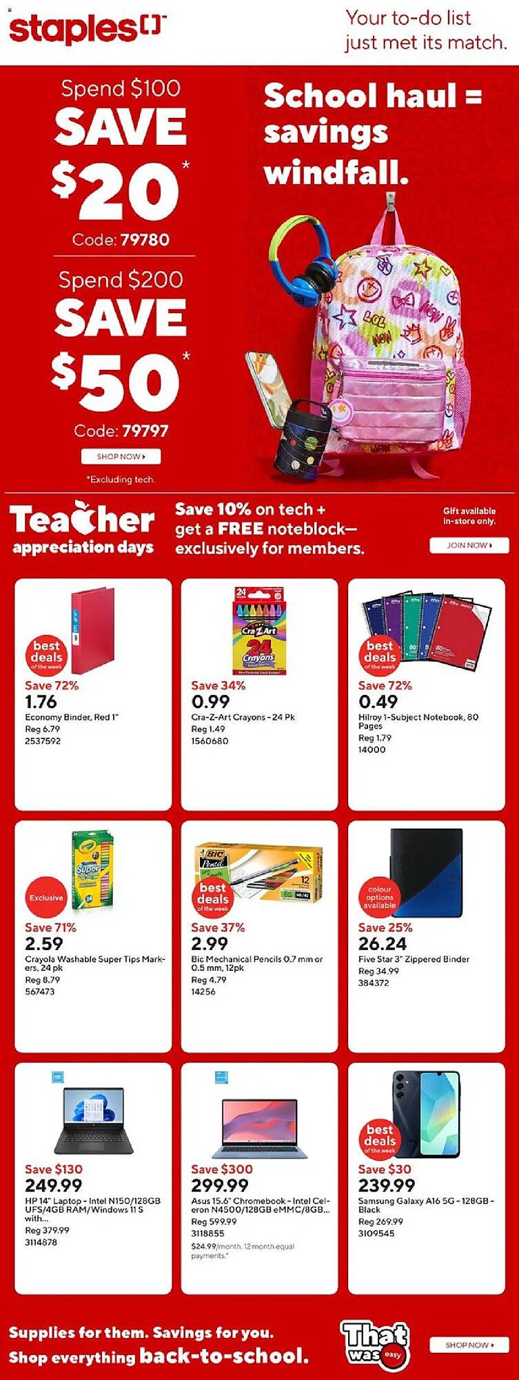 Staples flyer (2025-08-08 - 2025-08-15) | 1