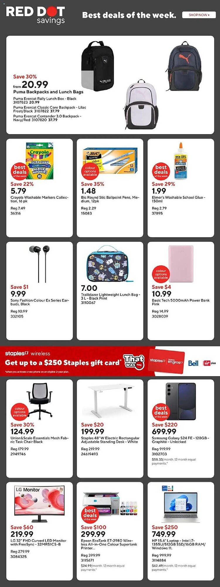 Staples flyer