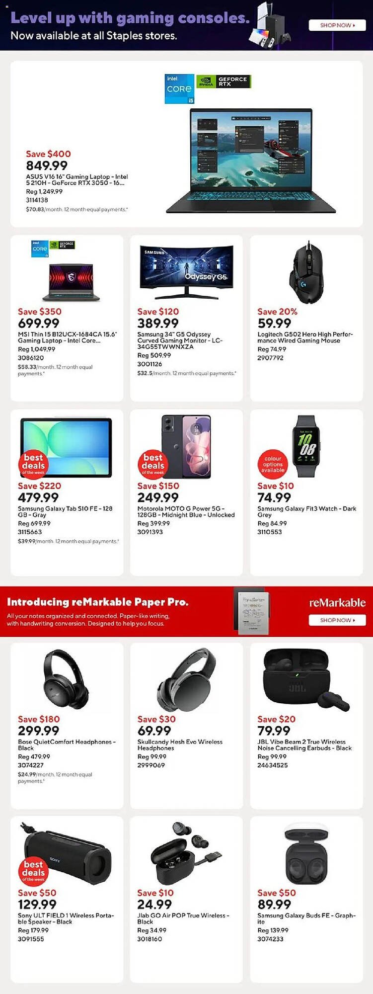 Staples flyer