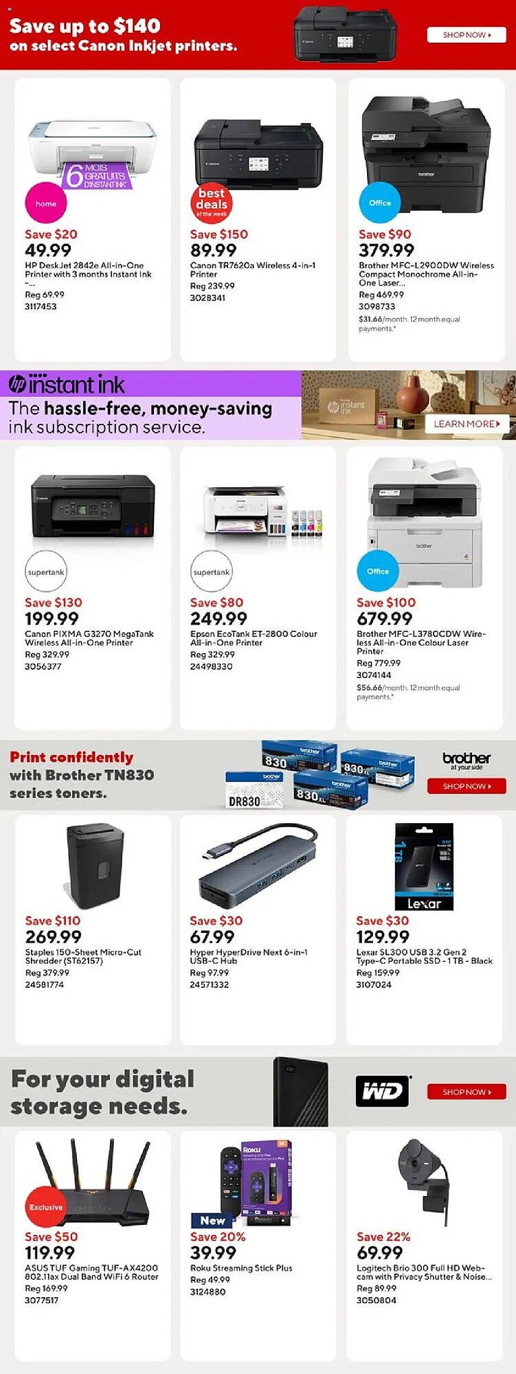 Staples flyer
