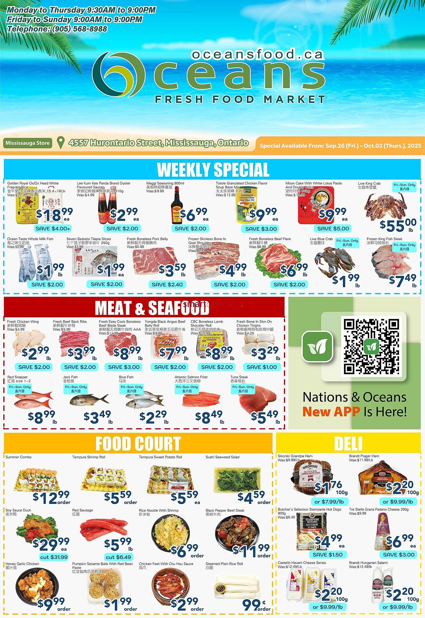 Oceans Fresh Food Market flyer (2025-09-26 - 2025-10-02) | 1