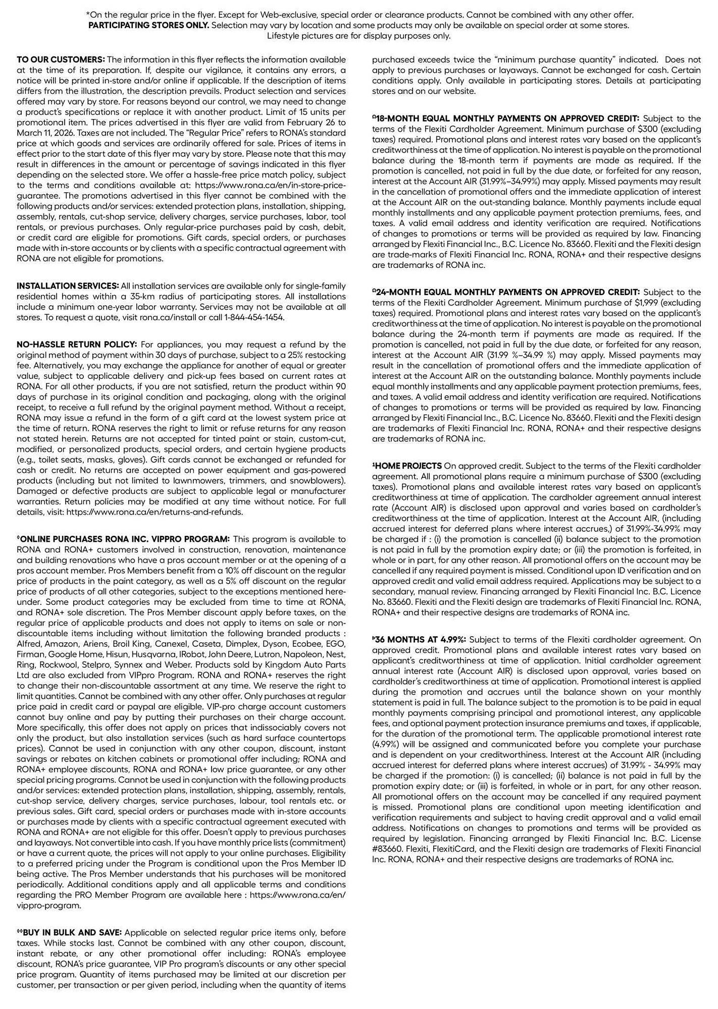 RONA flyer (2026-02-26 - 2026-03-05) | 24