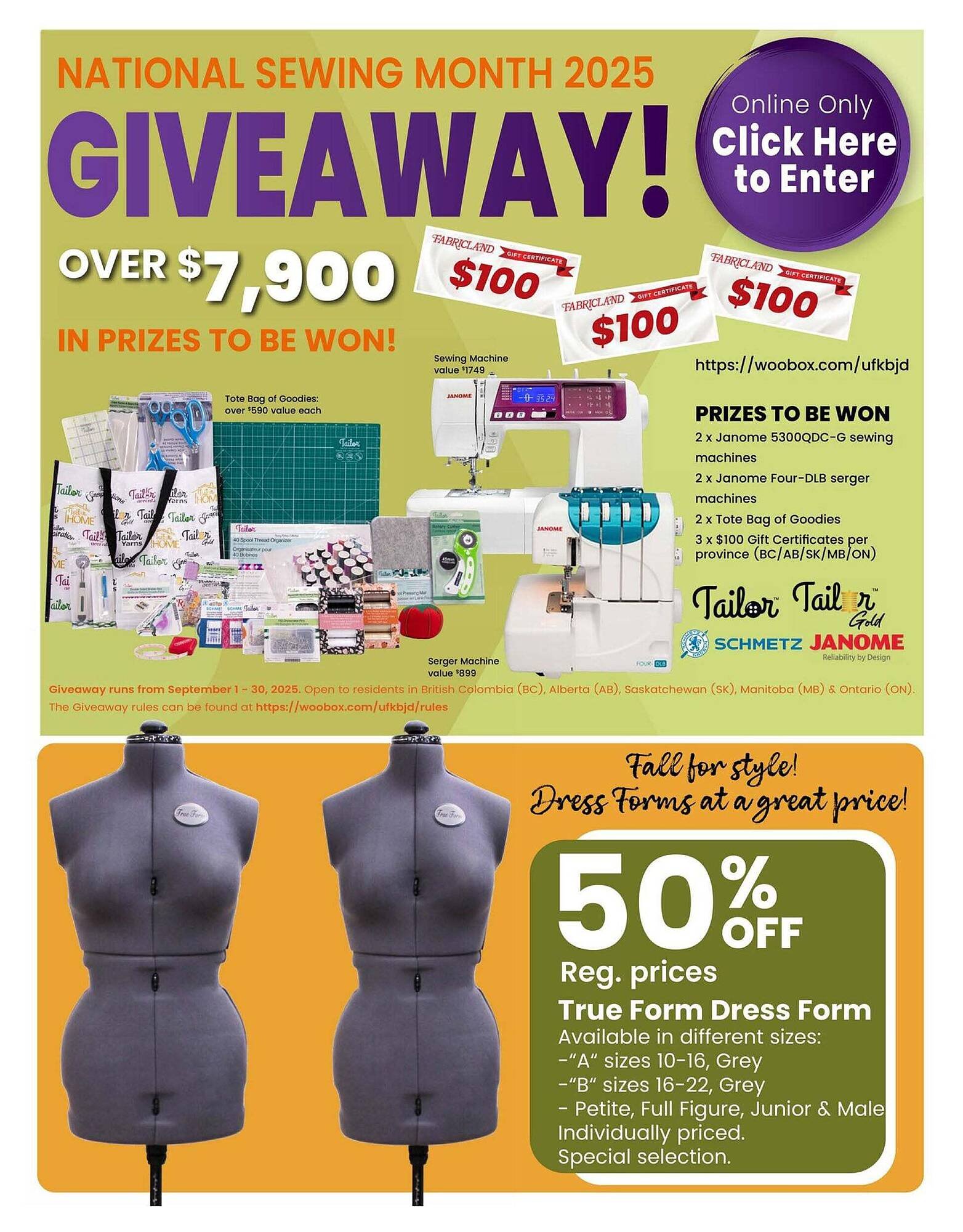 Fabricland flyer