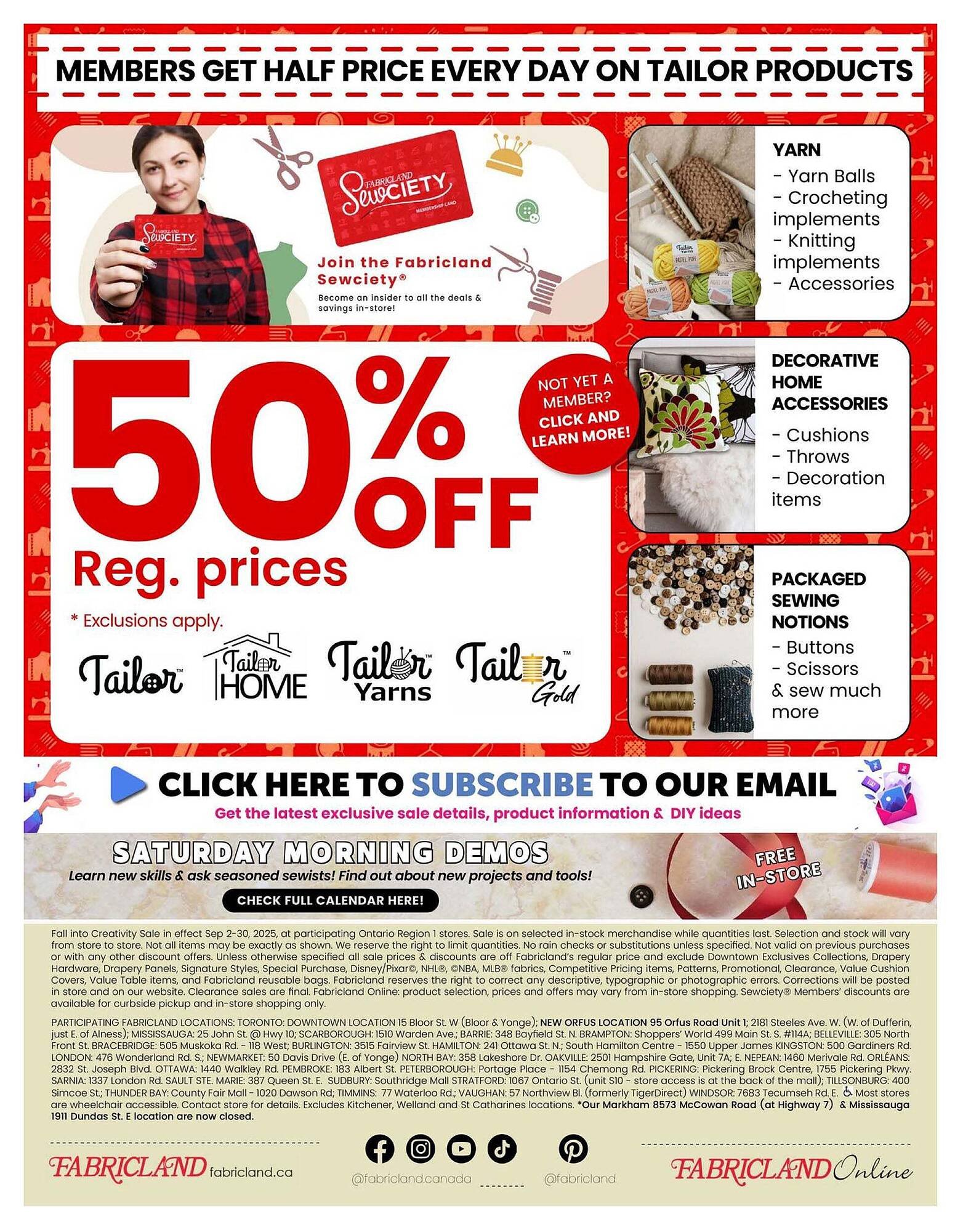 Fabricland flyer