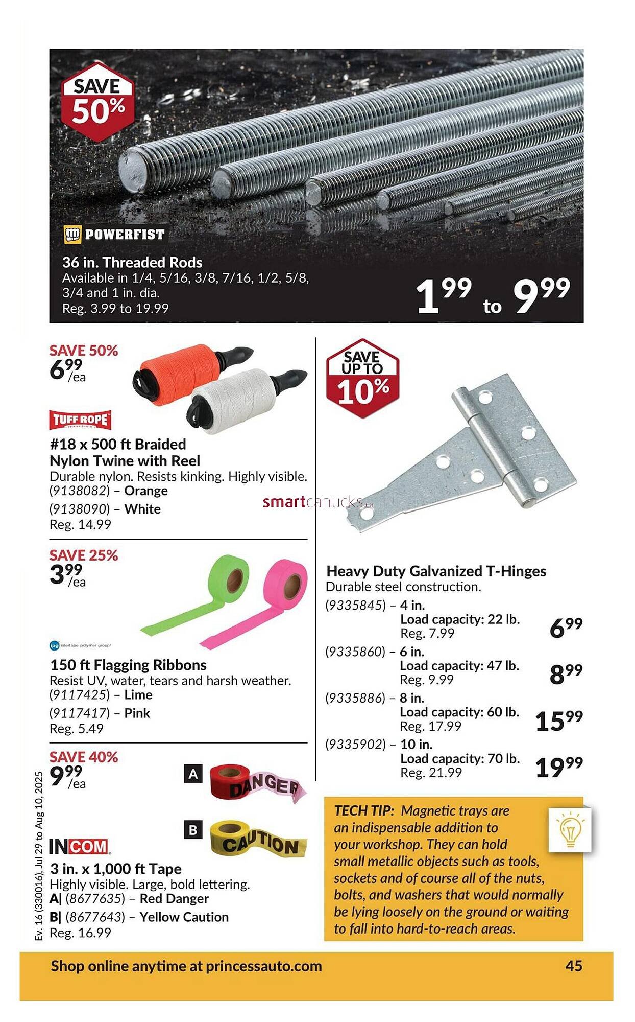 Princess Auto flyer