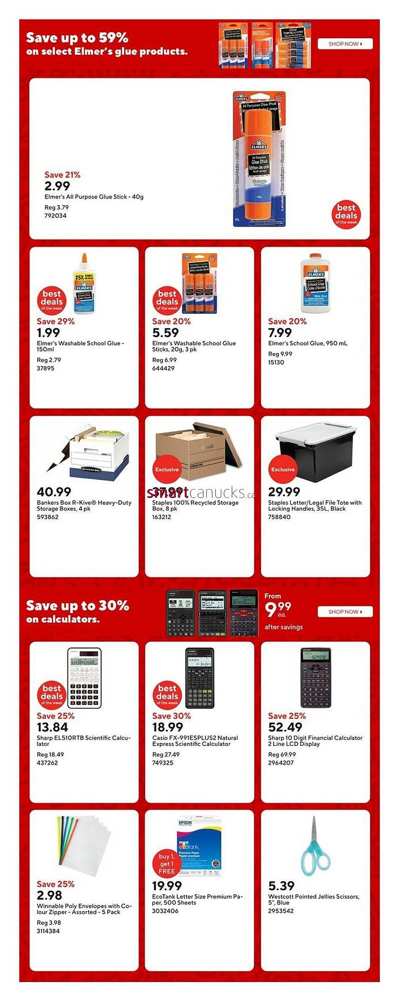 Staples flyer