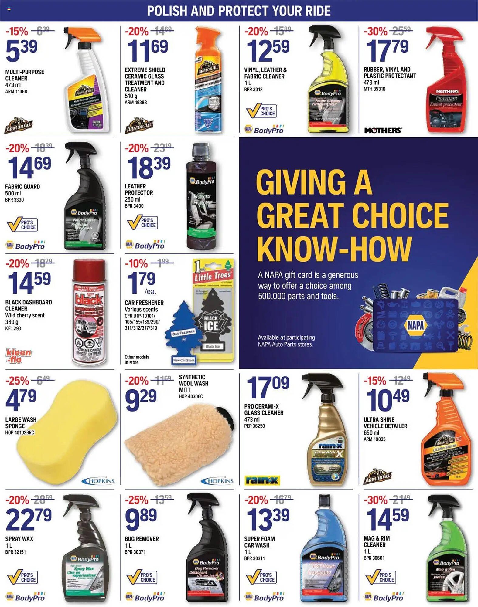 NAPA Auto Parts flyer