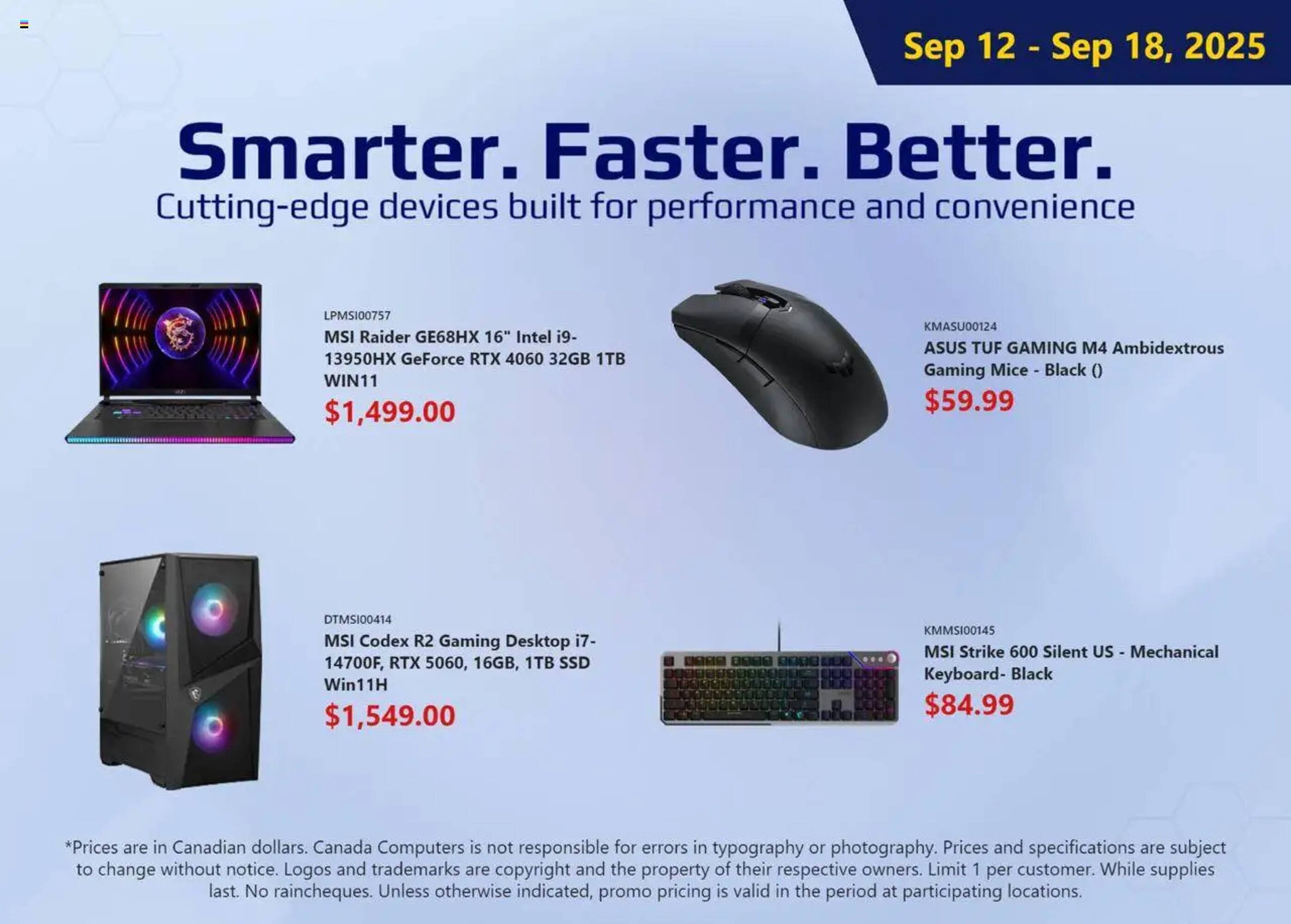 Canada Computers flyer (2025-09-12 - 2025-09-18) | 1