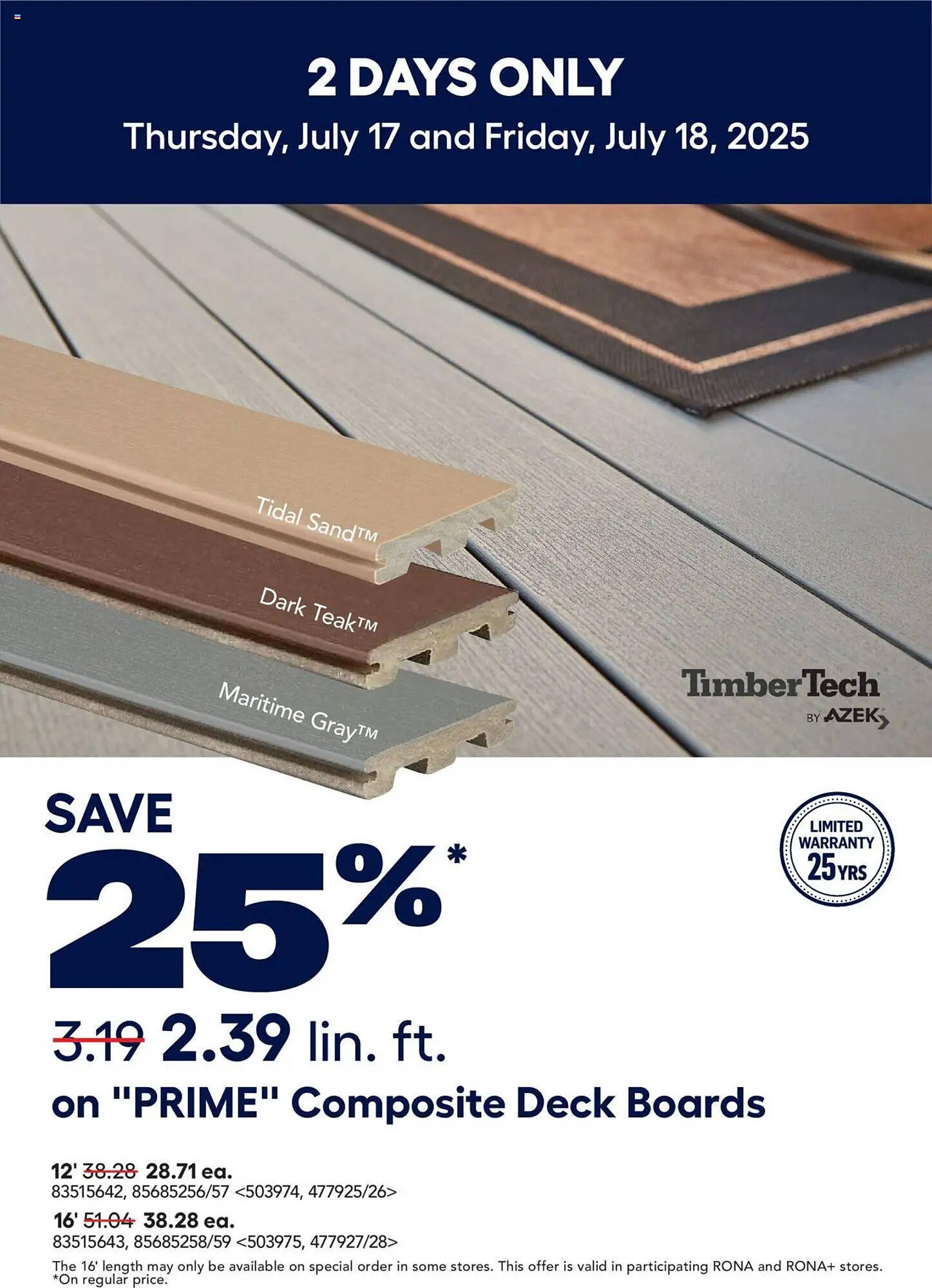 RONA flyer (2025-07-17 - 2025-07-18) | 1