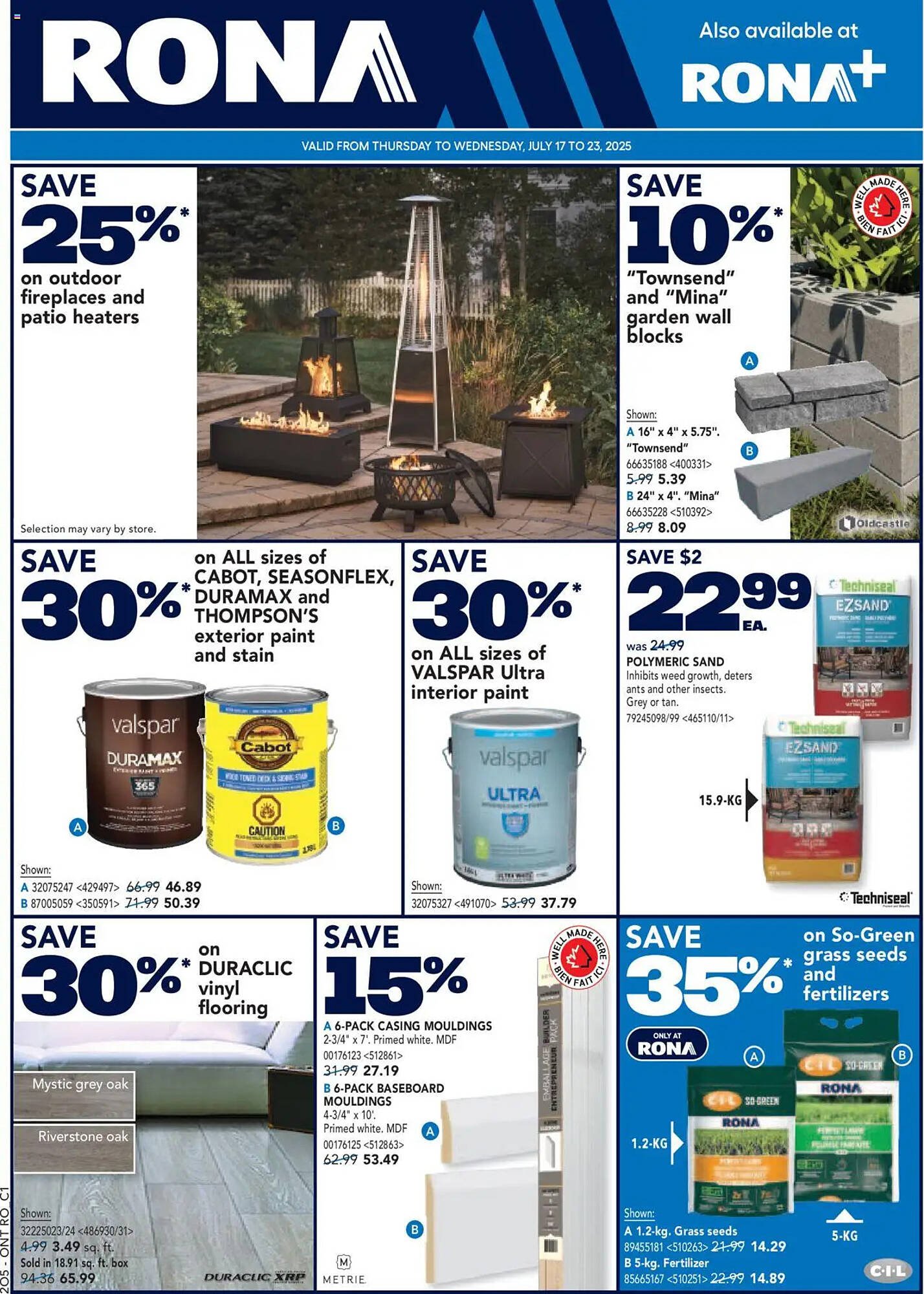 RONA flyer