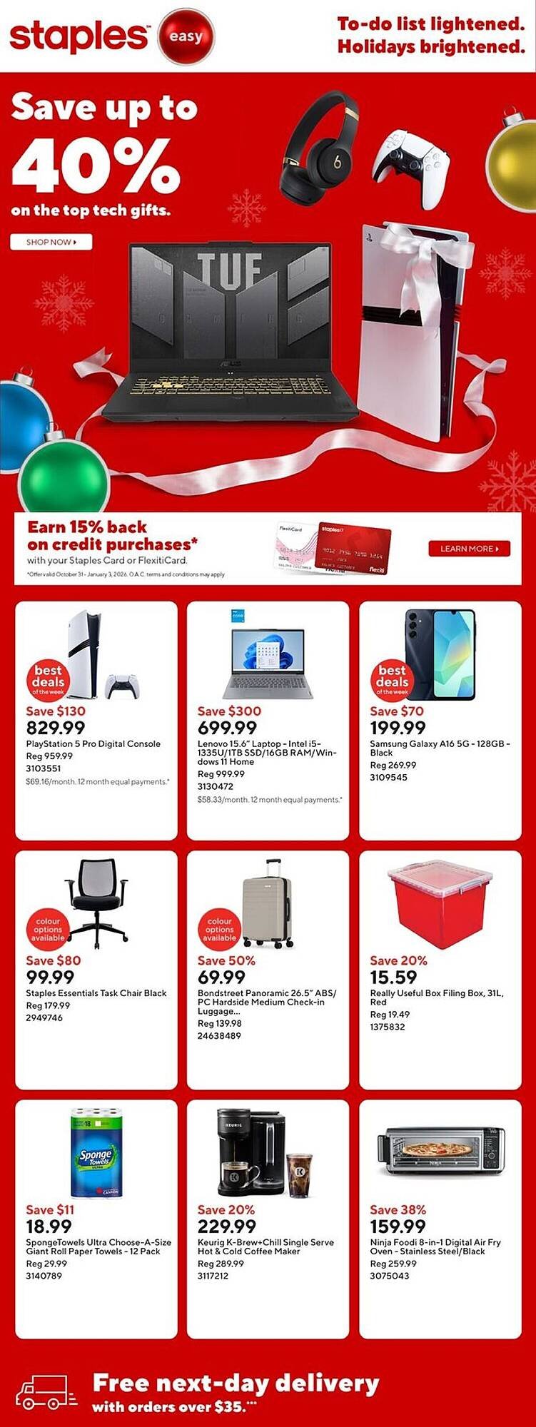 Staples flyer (2025-12-05 - 2025-12-25) | 1