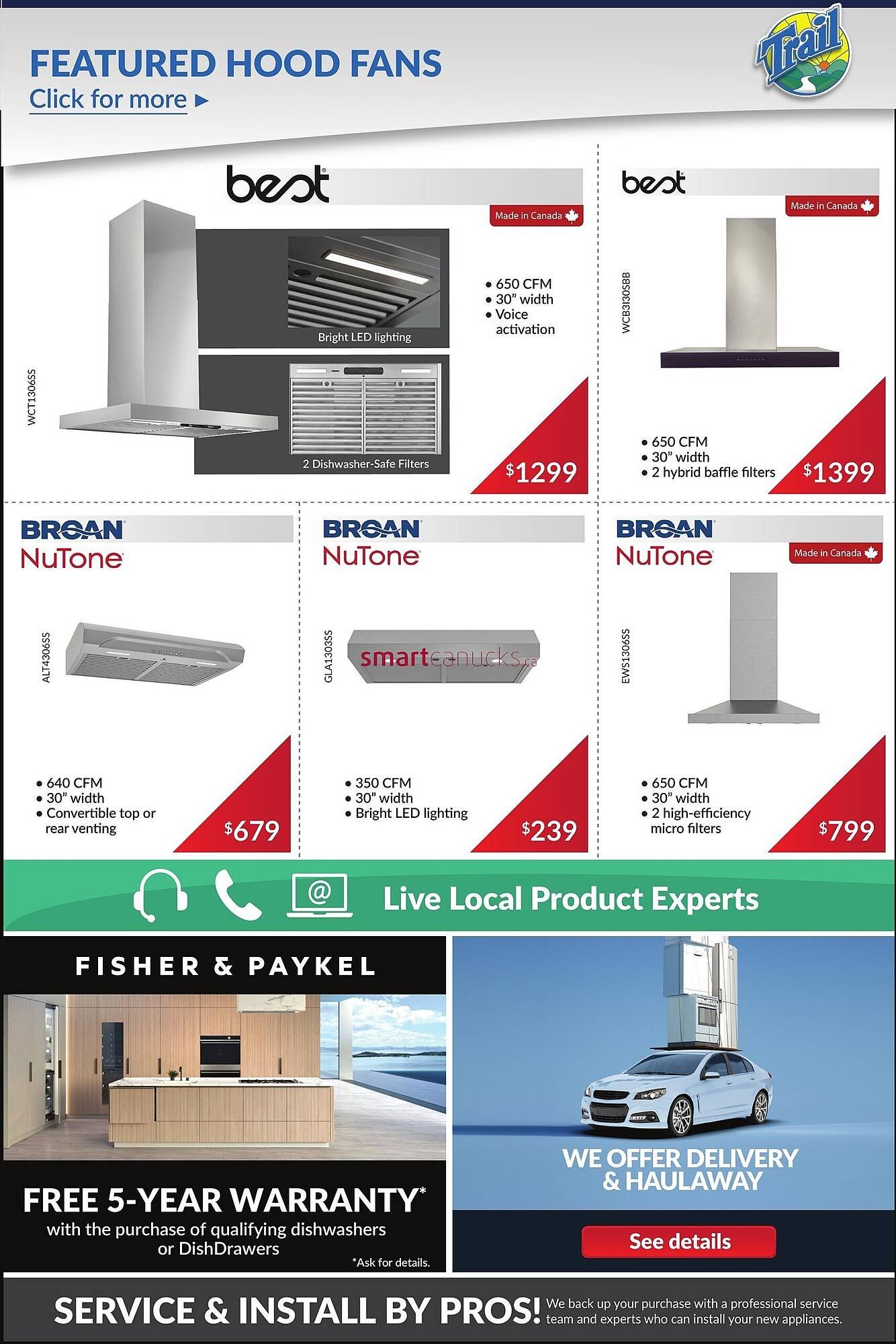 Trail Appliances flyer