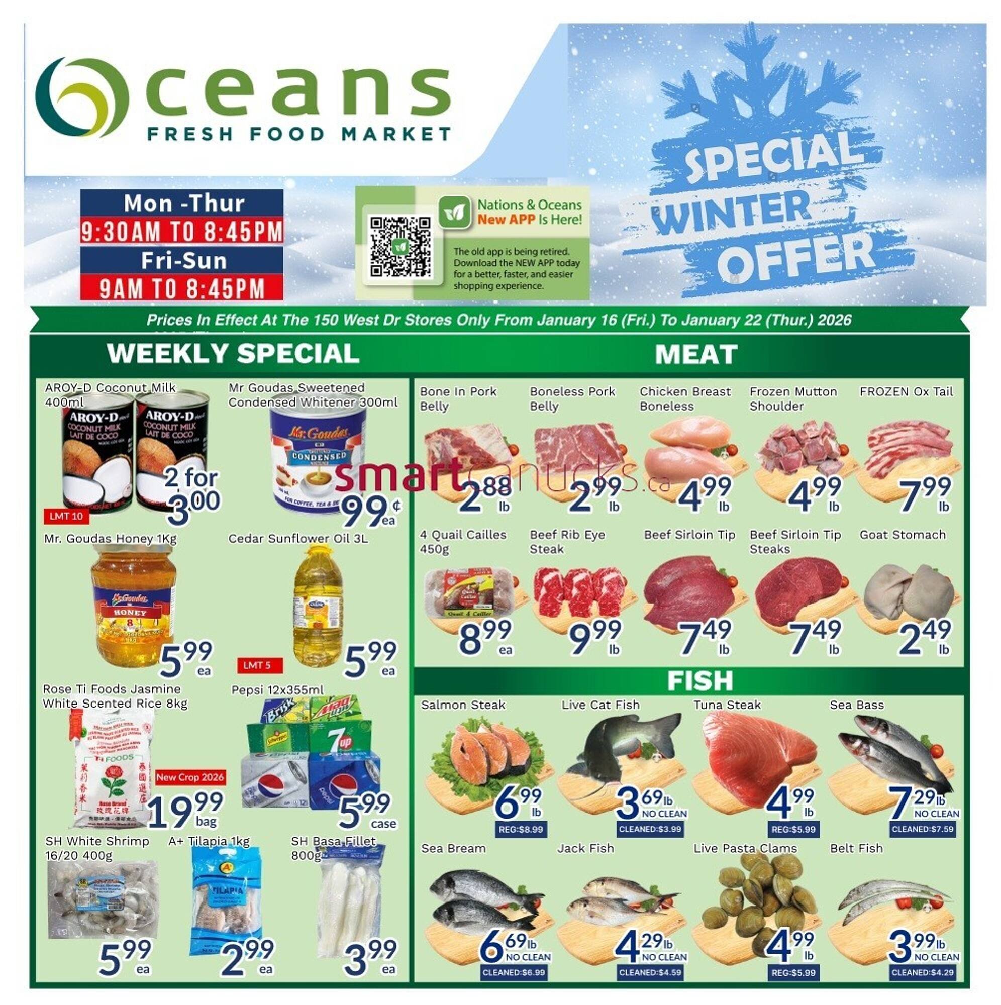 Oceans Fresh Food Market flyer (2026-01-16 - 2026-01-22) | 1