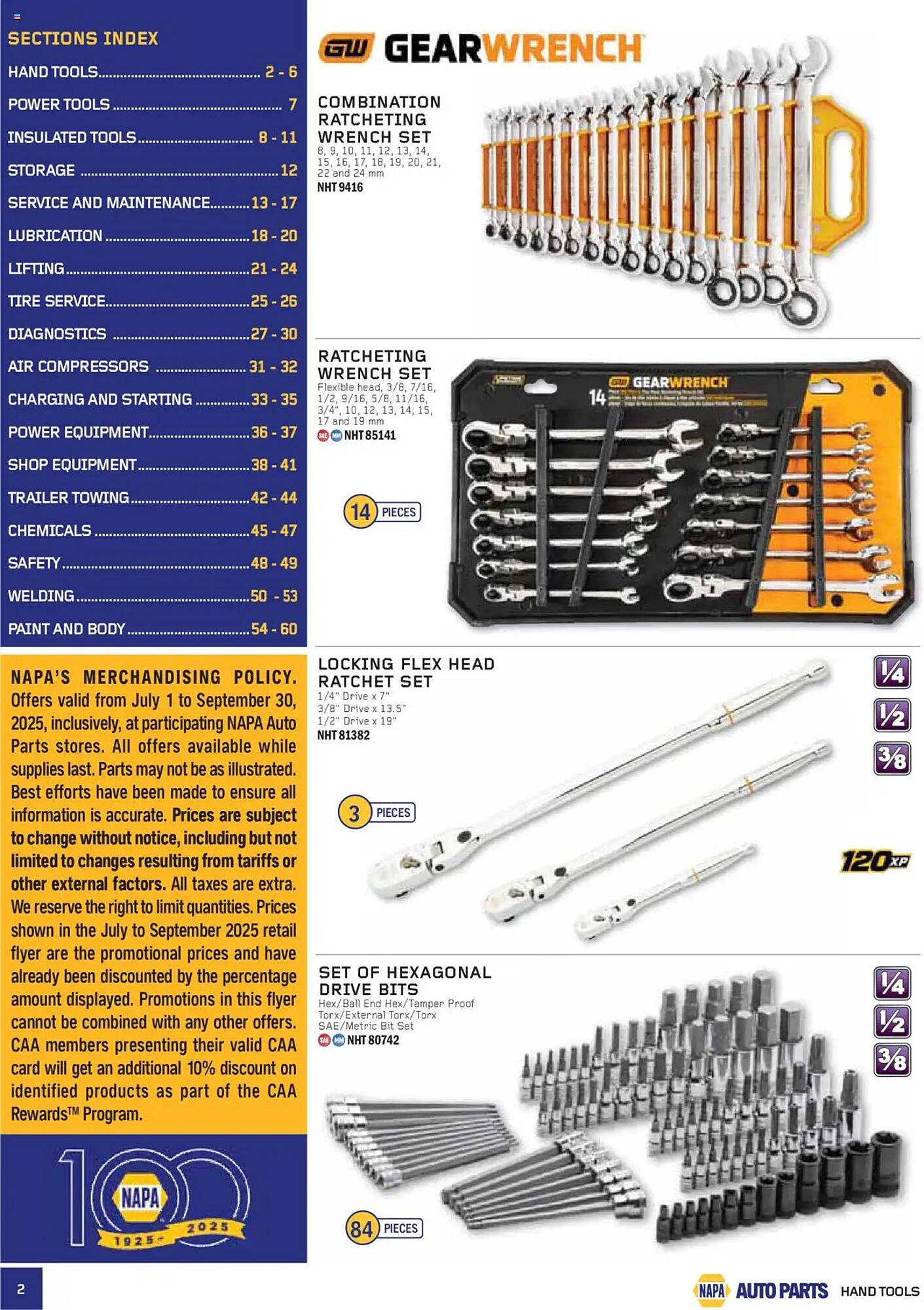 NAPA Auto Parts flyer
