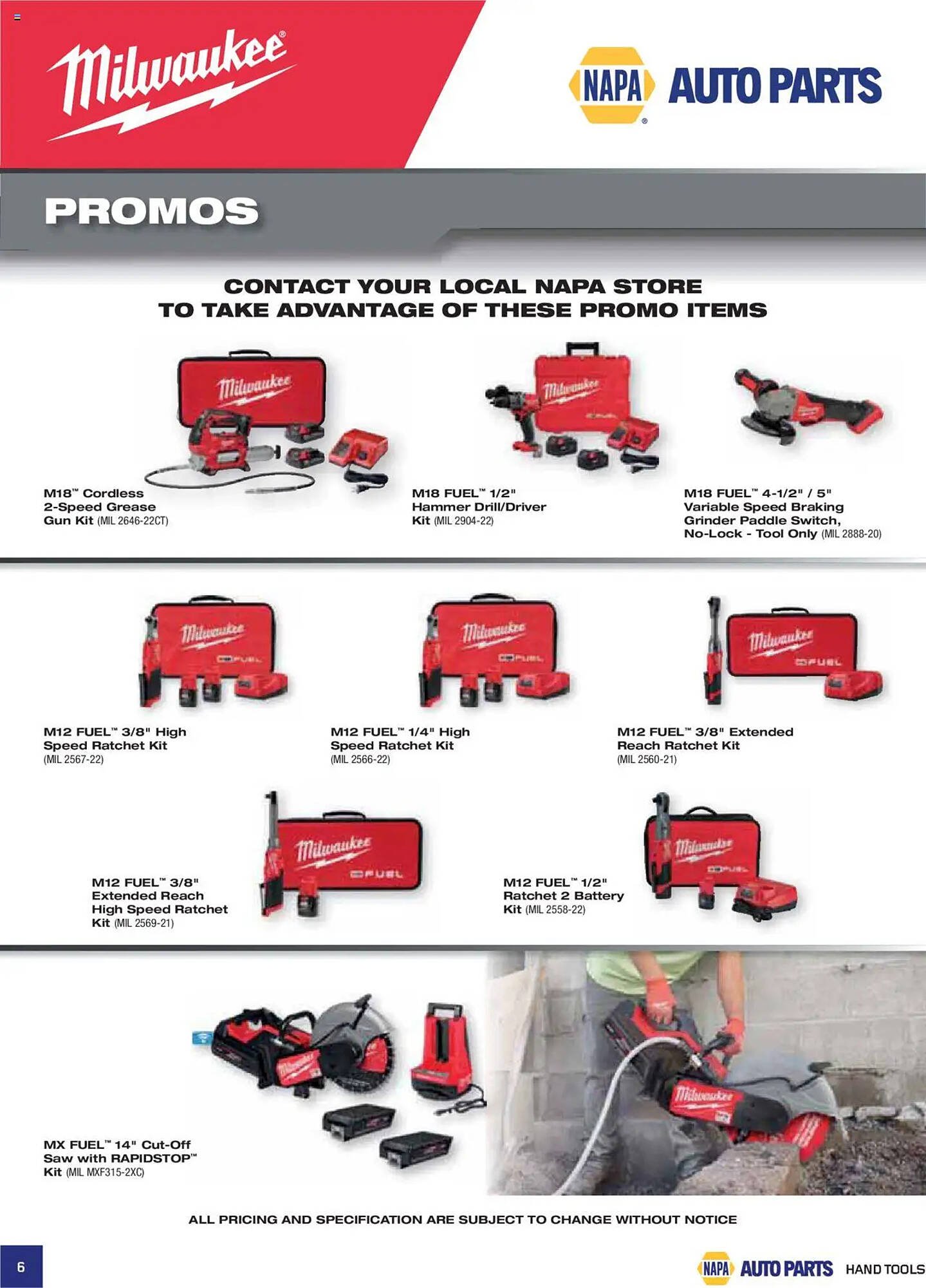 NAPA Auto Parts flyer