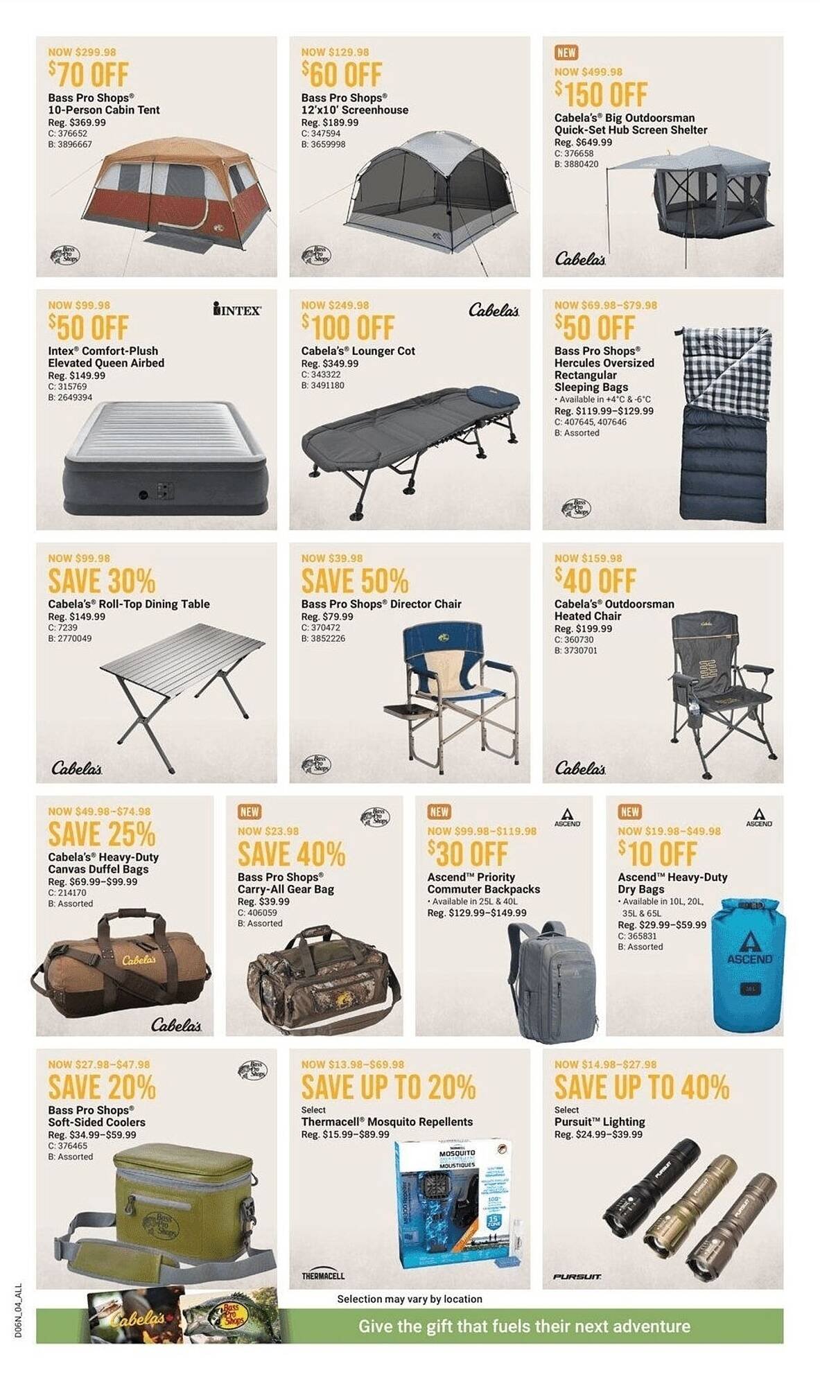 Cabela's flyer