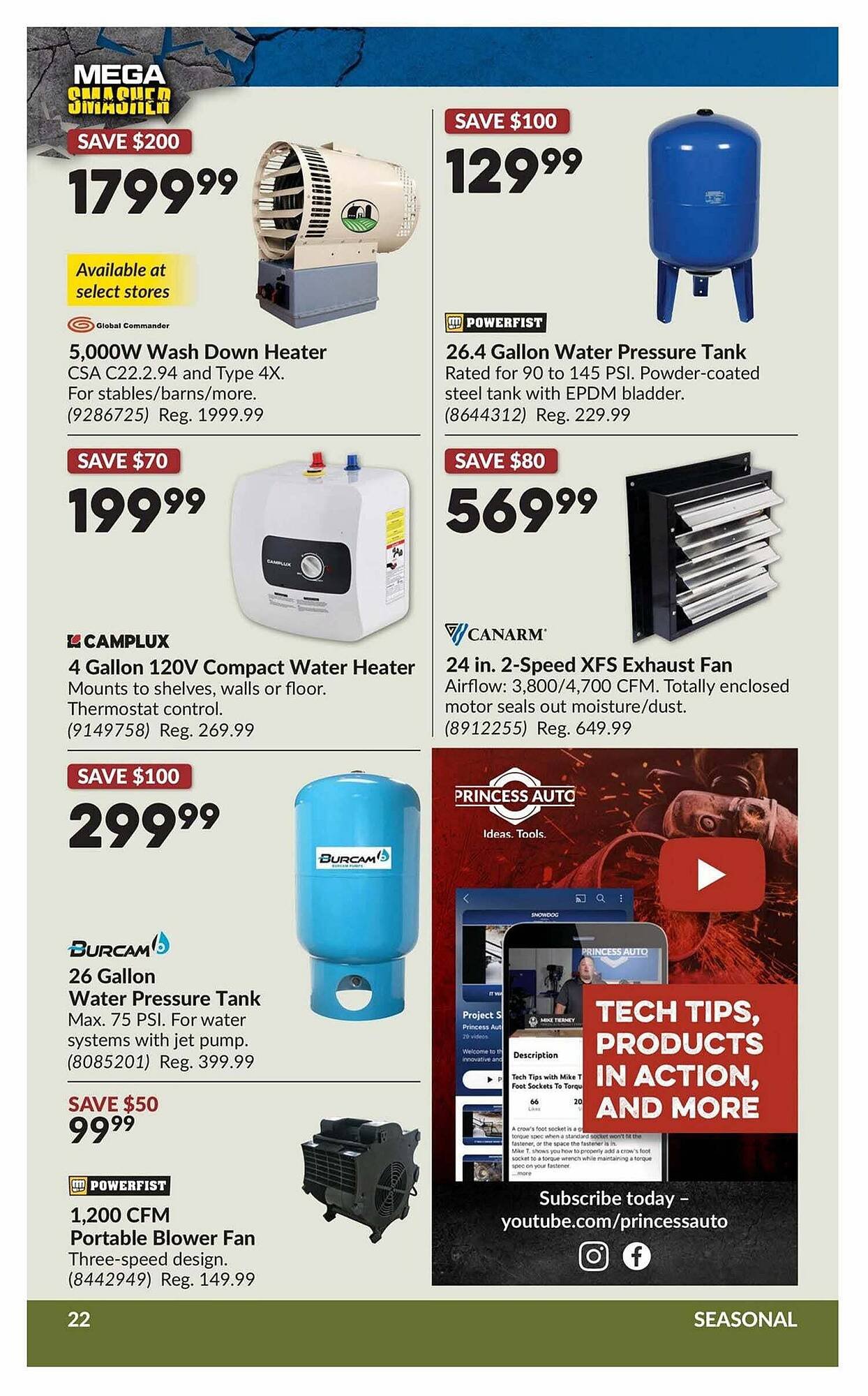 Princess Auto flyer