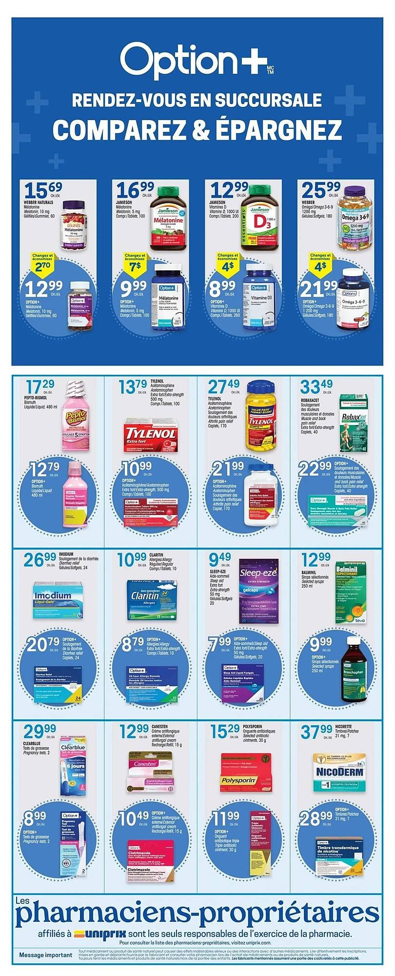 Uniprix flyer