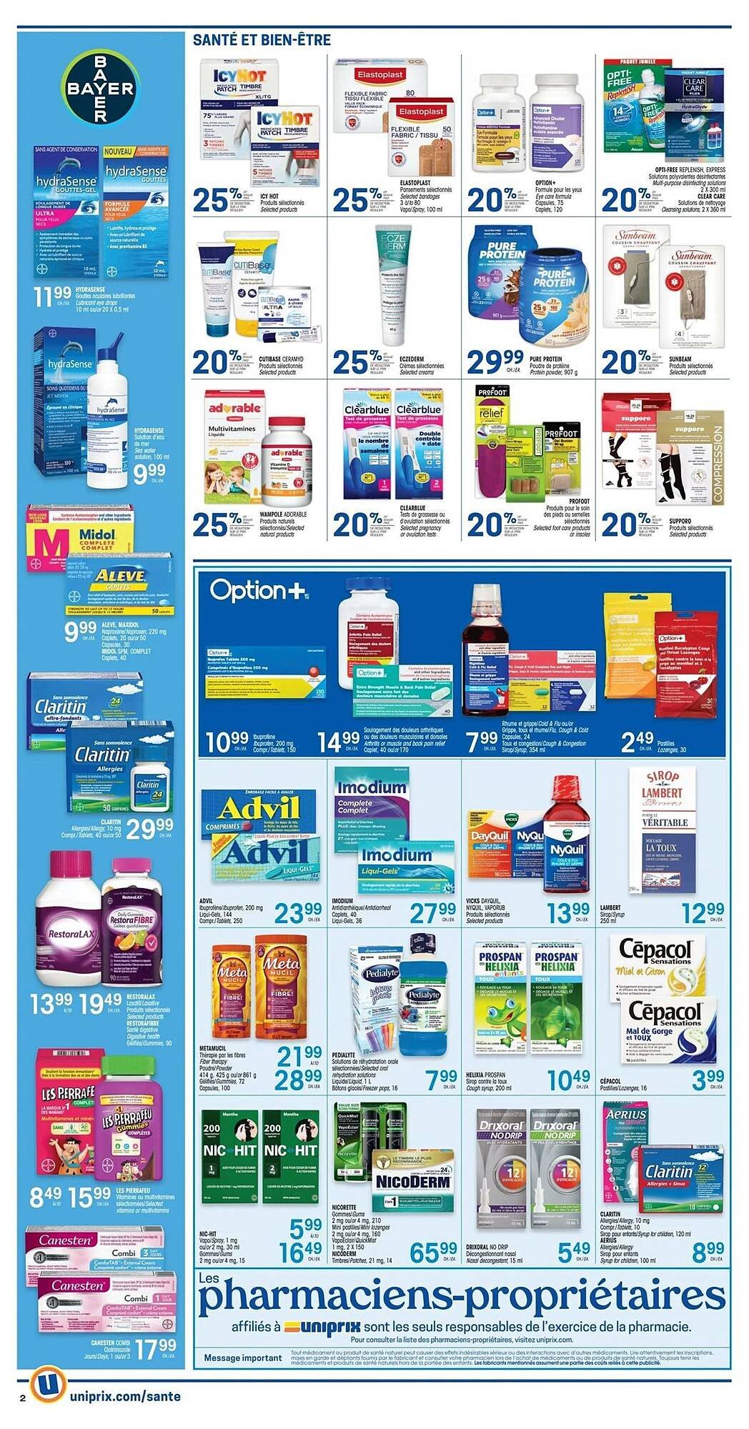 Uniprix flyer