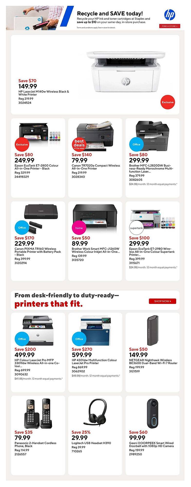 Staples flyer