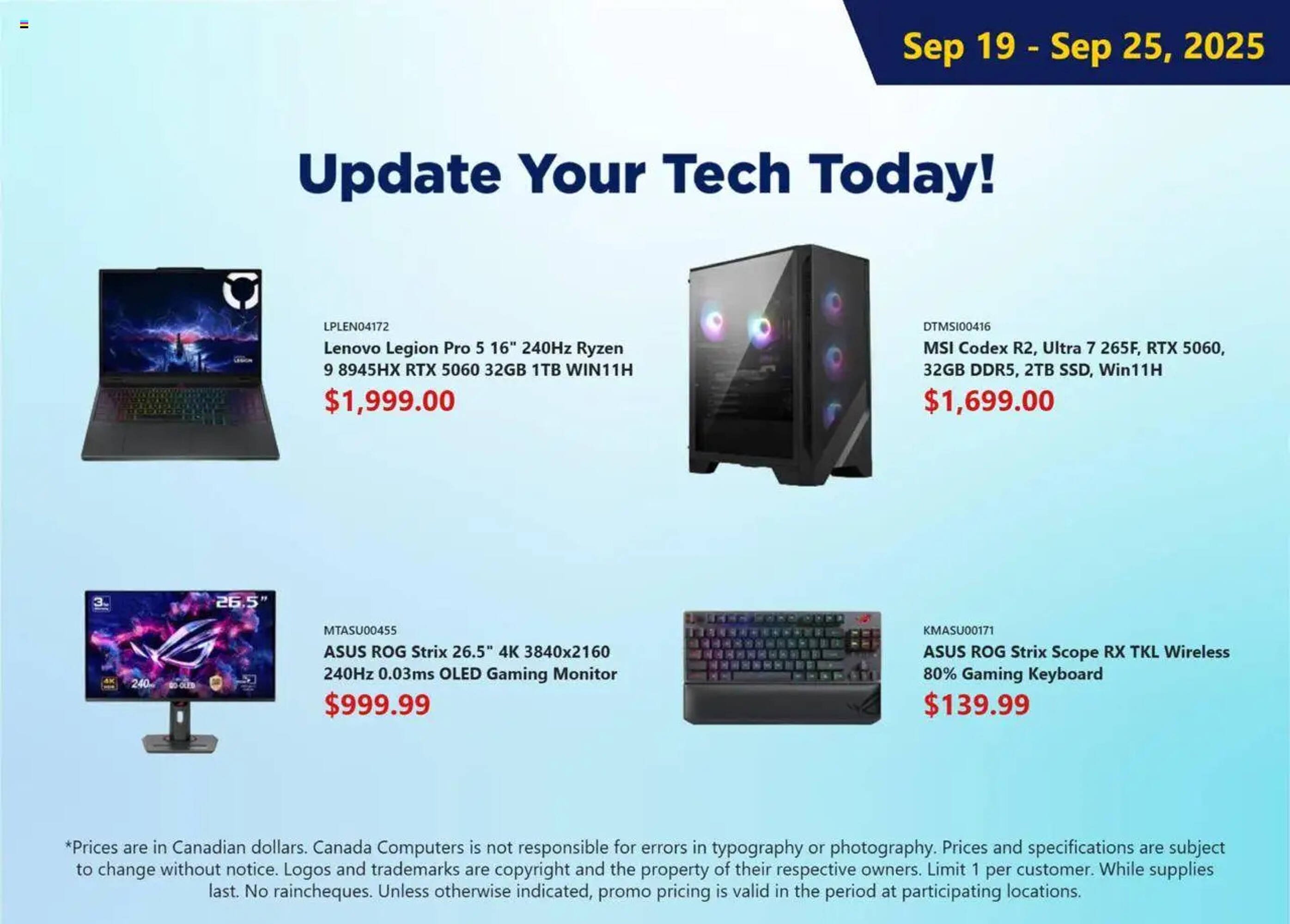 Canada Computers flyer (2025-09-19 - 2025-09-26) | 1