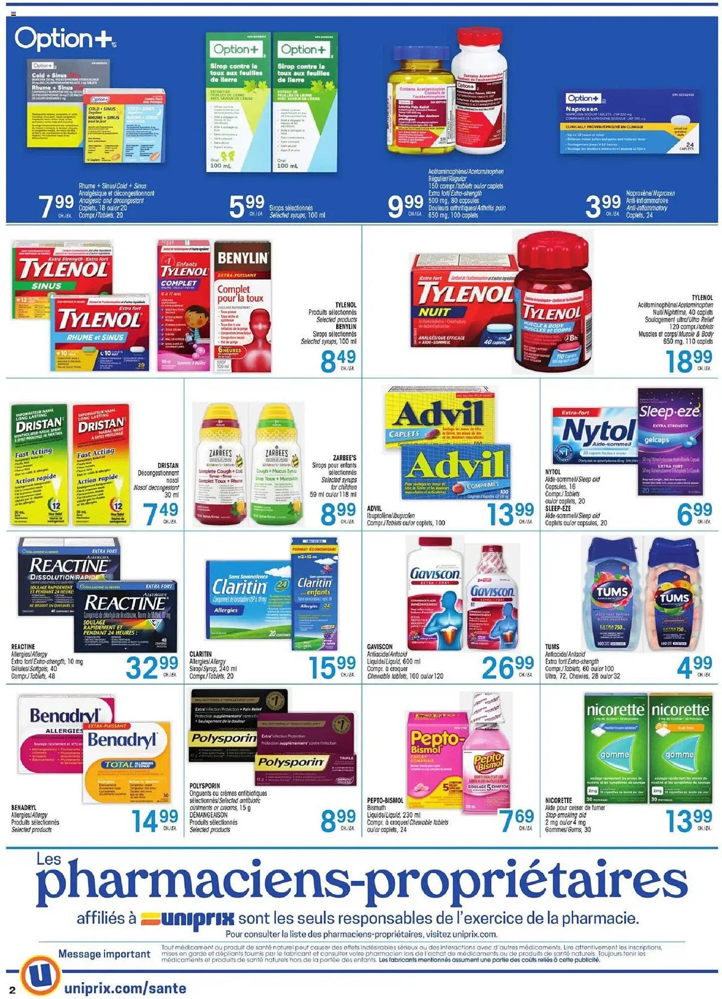 Uniprix flyer