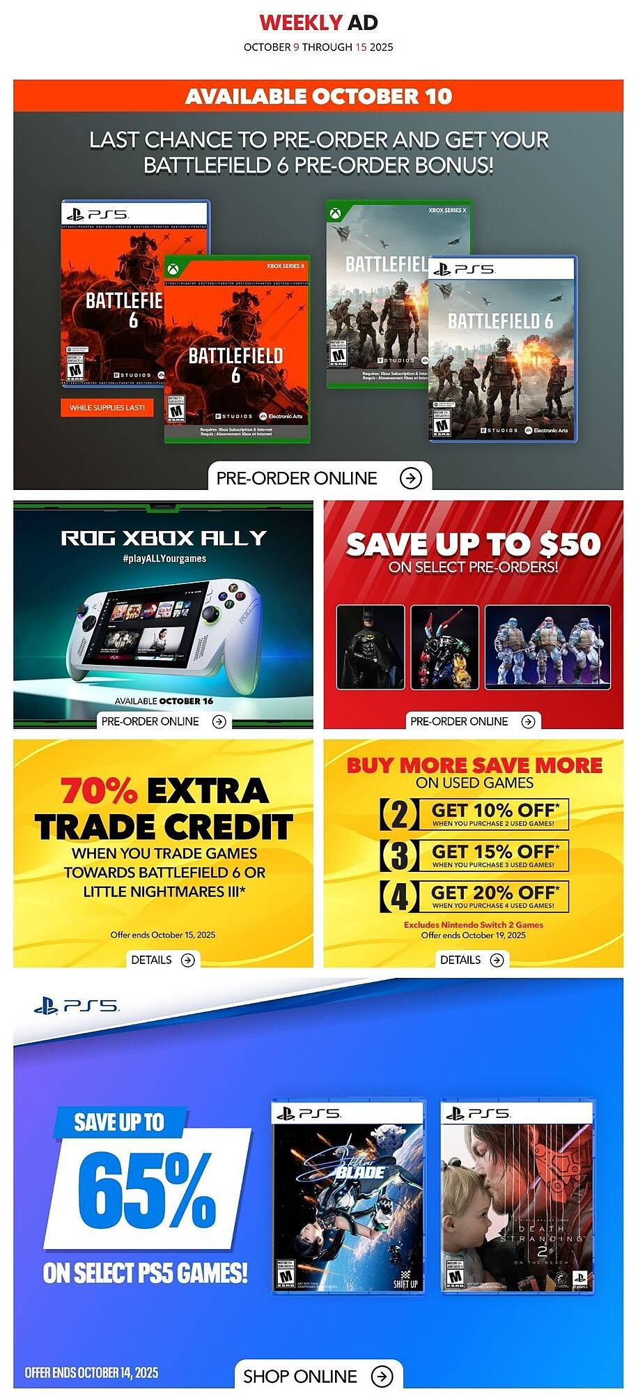 GameStop flyer (2025-10-10 - 2025-10-17) | 1