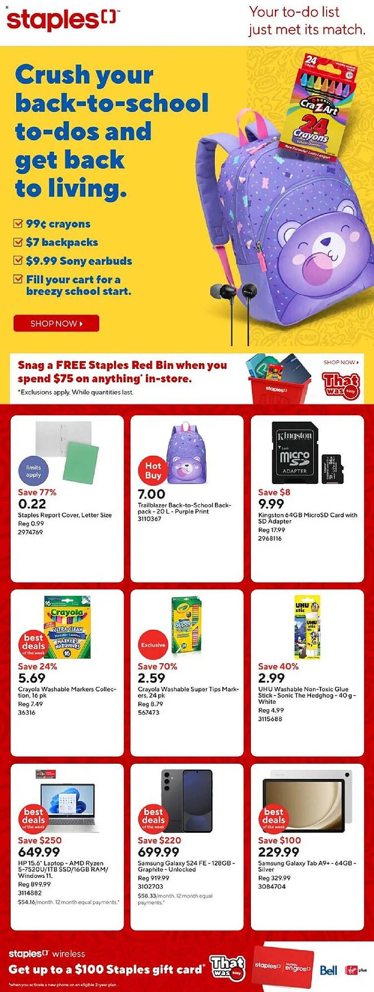 Staples flyer (2025-08-01 - 2025-08-08) | 1