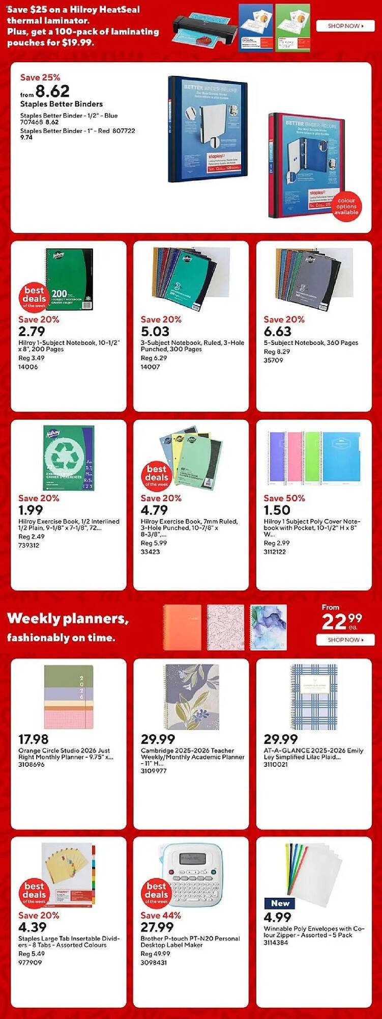 Staples flyer