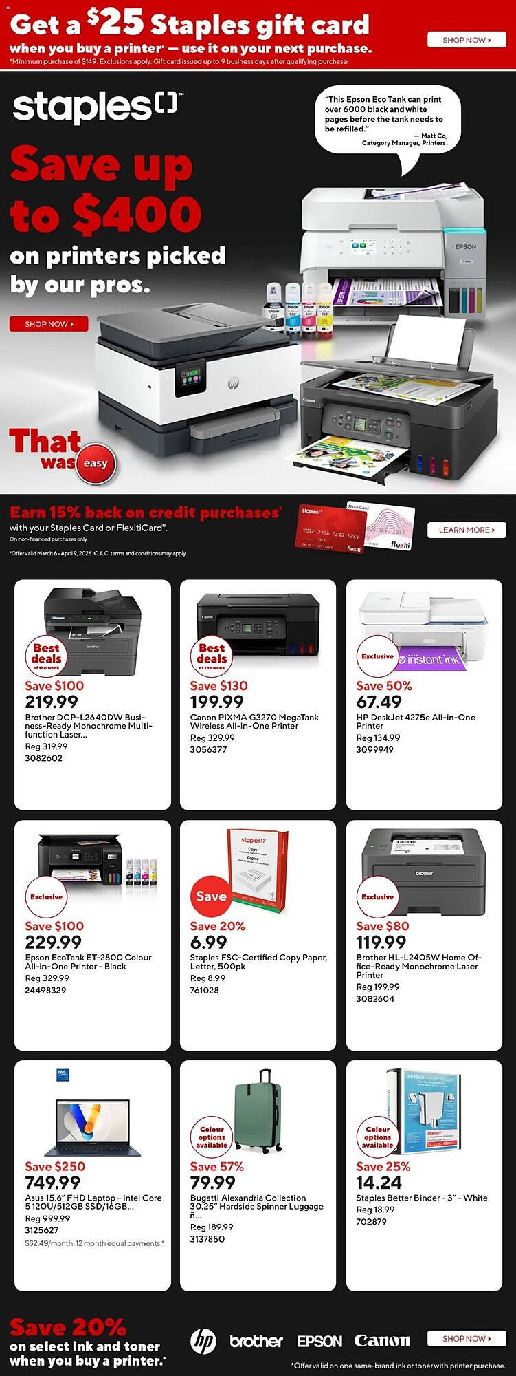 Staples flyer