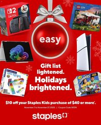 Staples flyer (2025-11-07 - 2025-11-27)