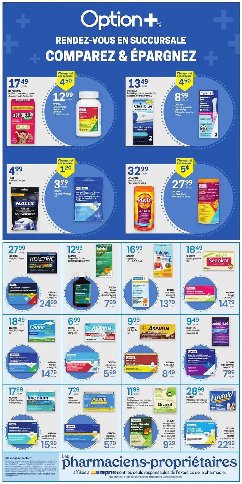 Uniprix flyer