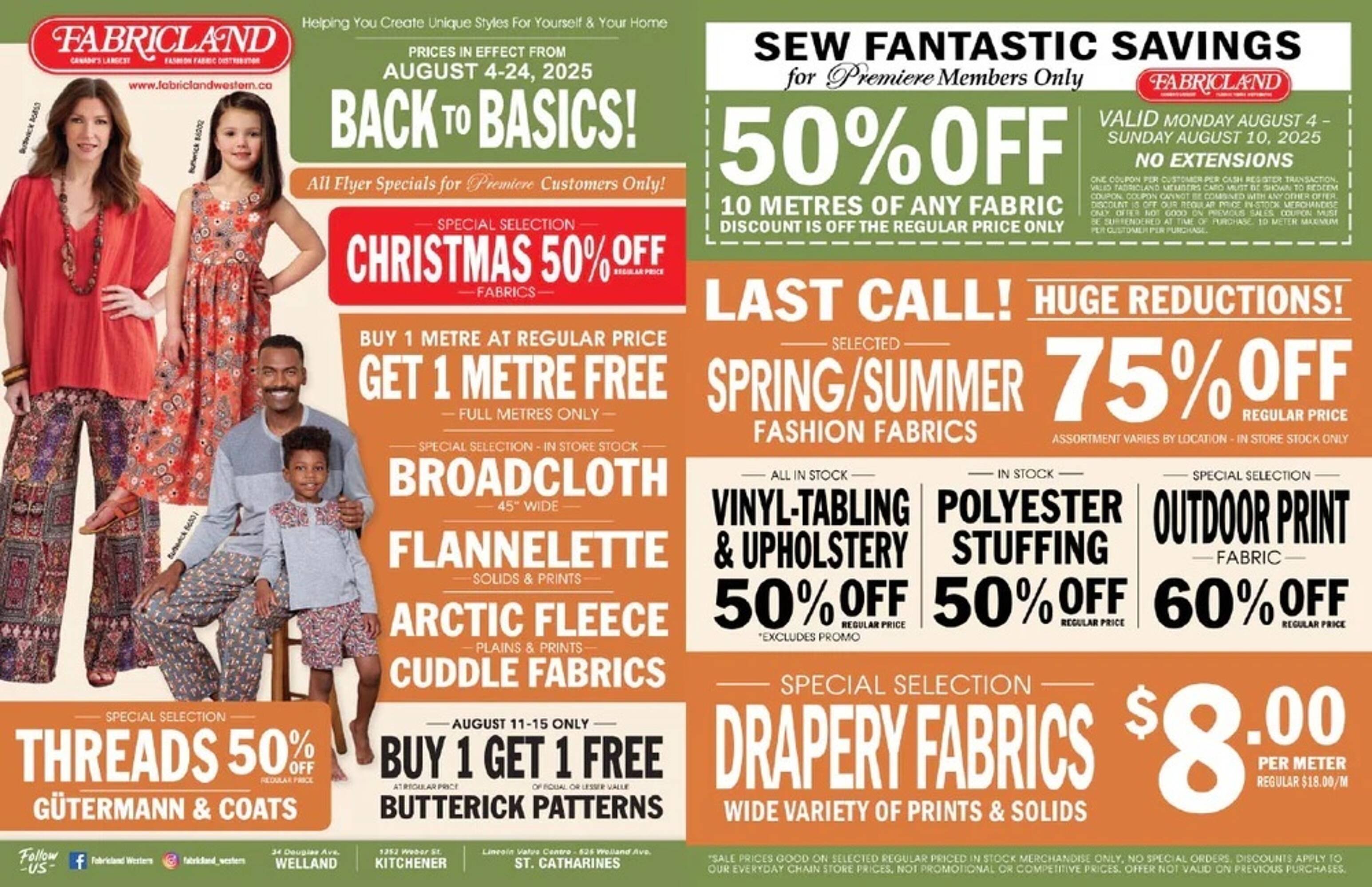Fabricland flyer (2025-08-06 - 2025-08-12) | 1