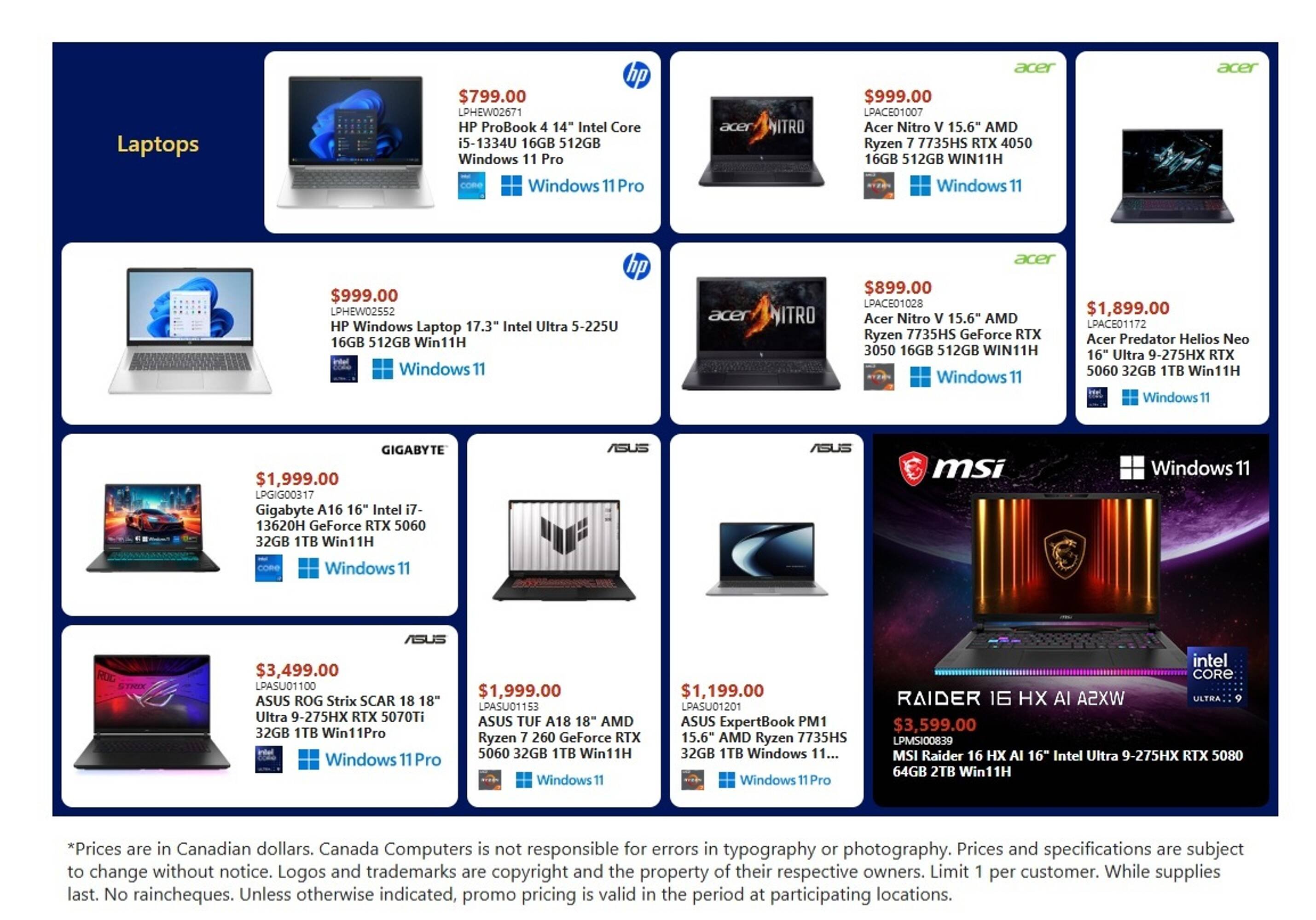 Canada Computers flyer