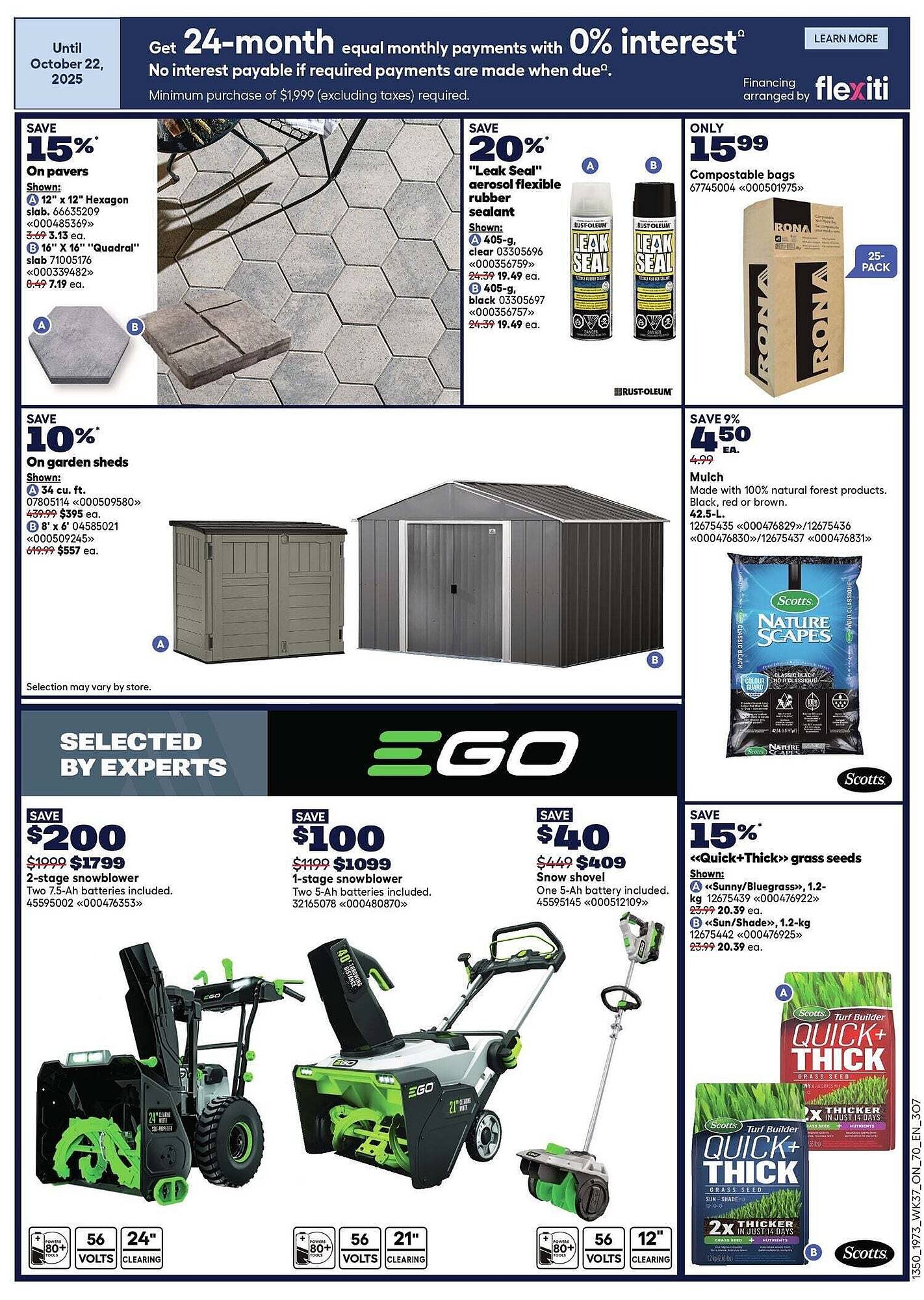 RONA flyer