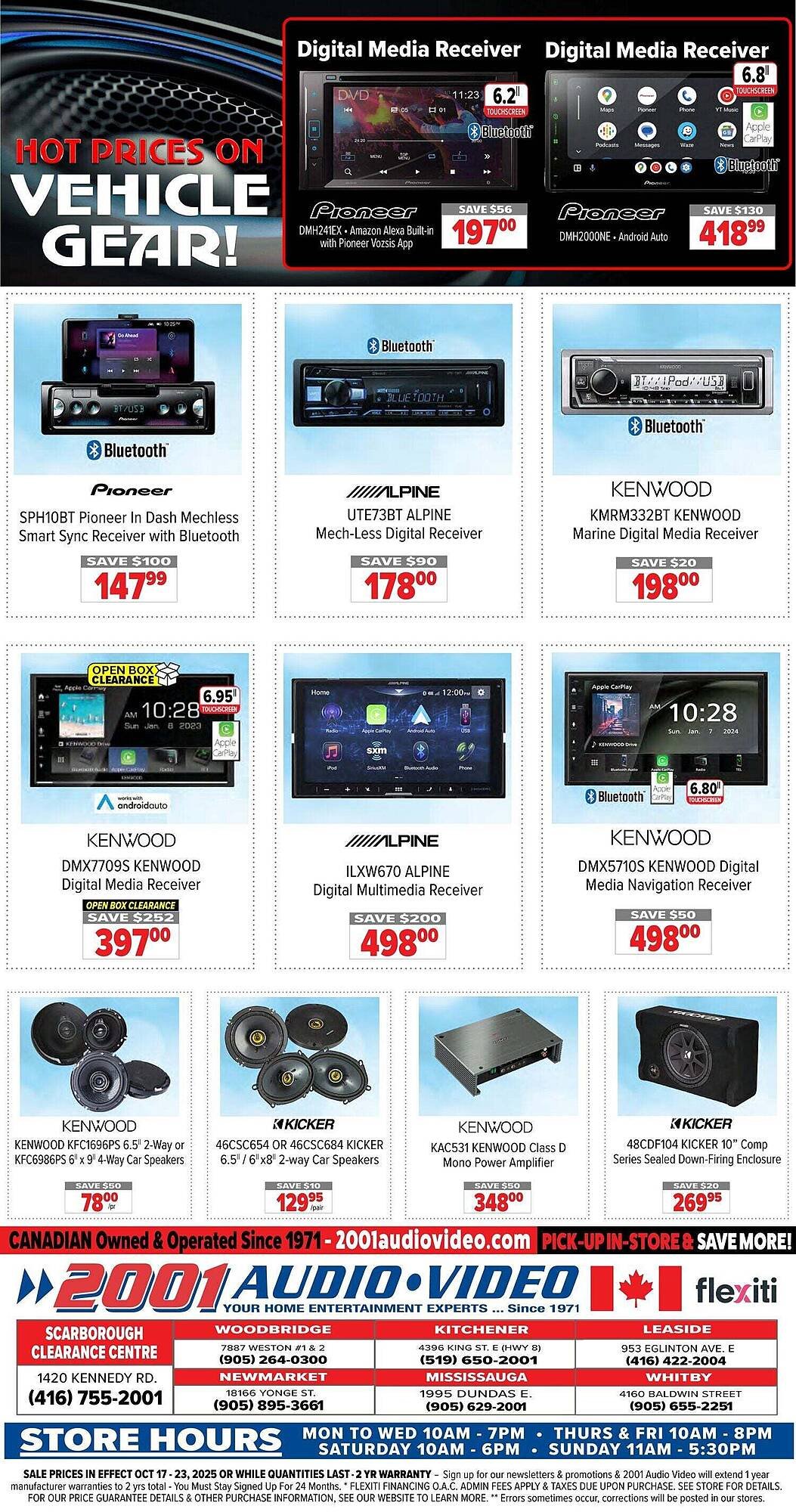 2001 Audio Video flyer