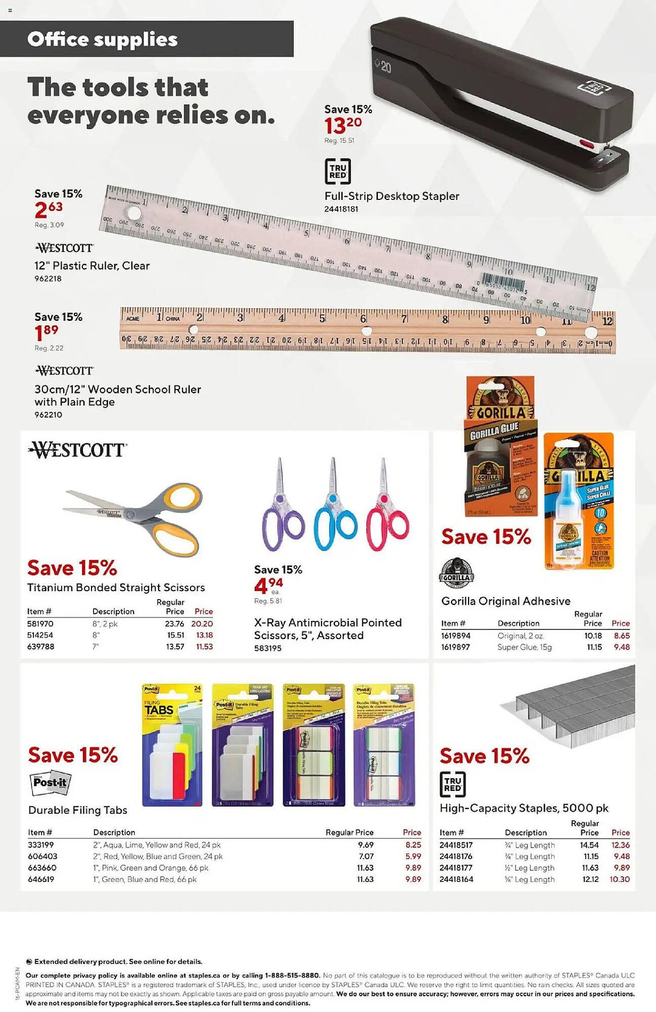 Staples flyer