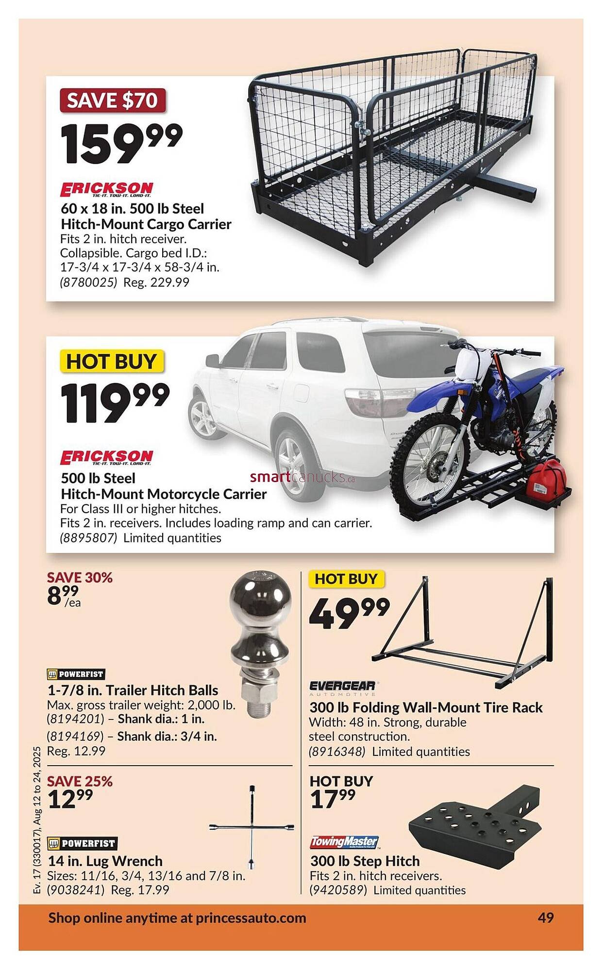 Princess Auto flyer