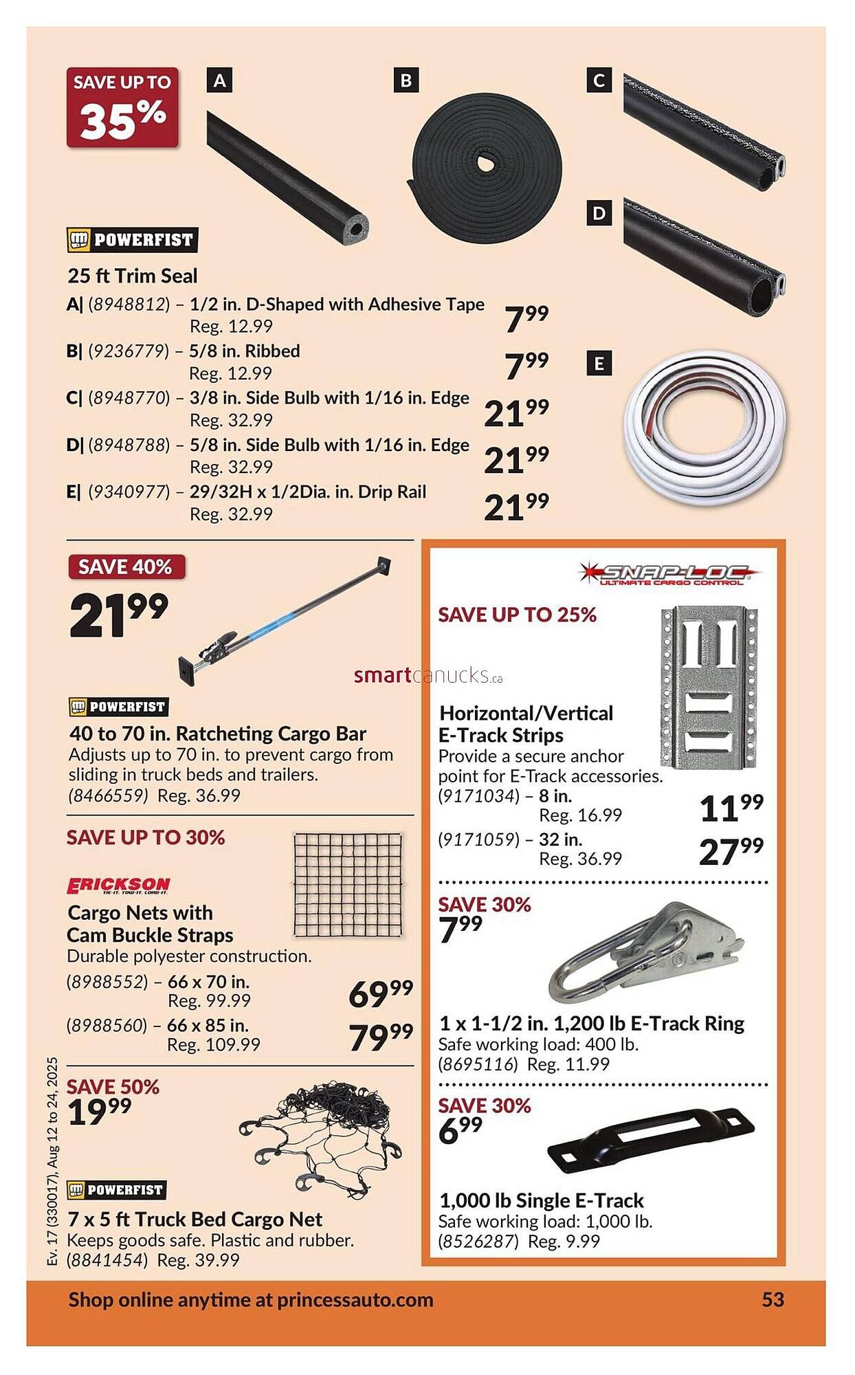 Princess Auto flyer