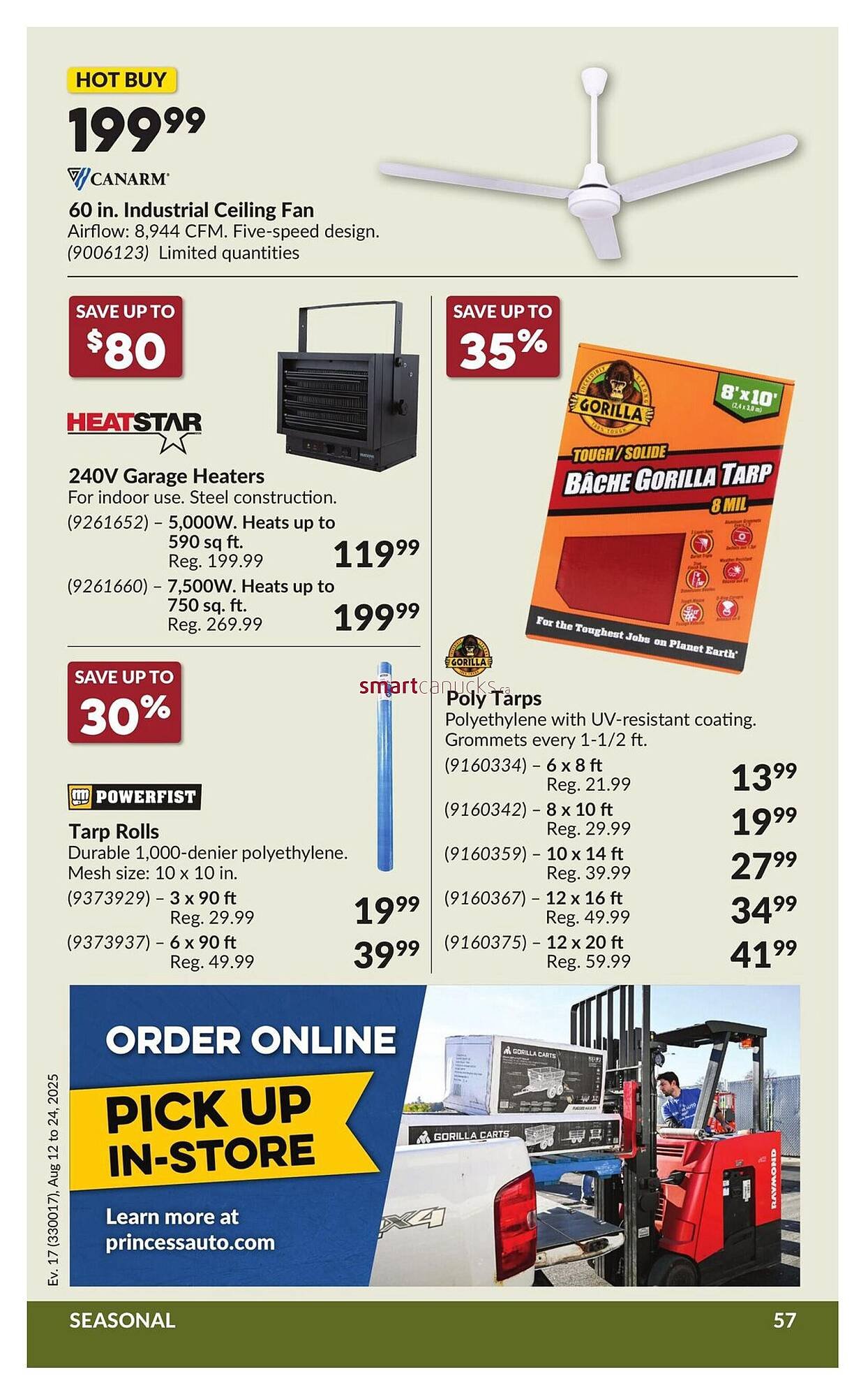 Princess Auto flyer