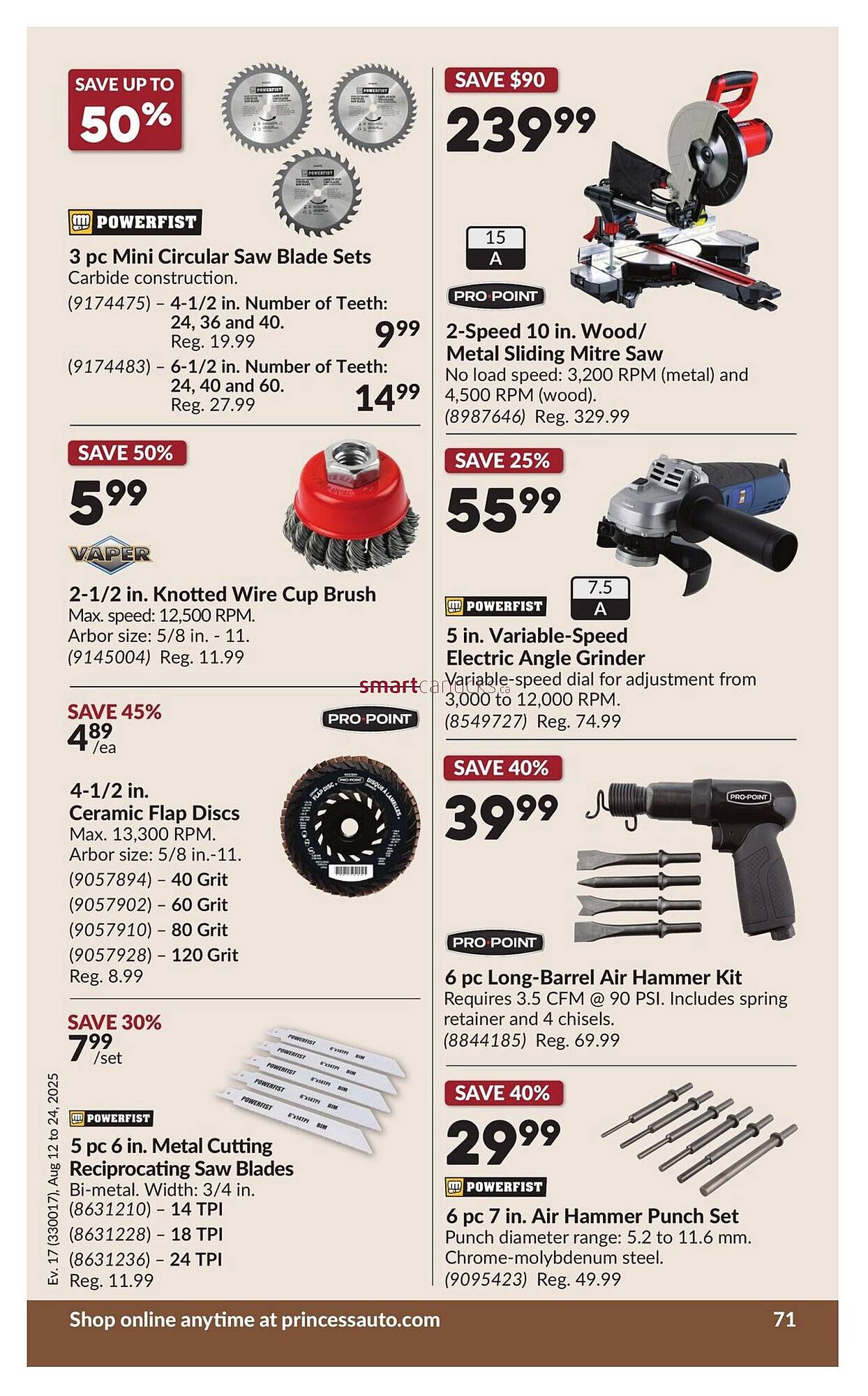 Princess Auto flyer