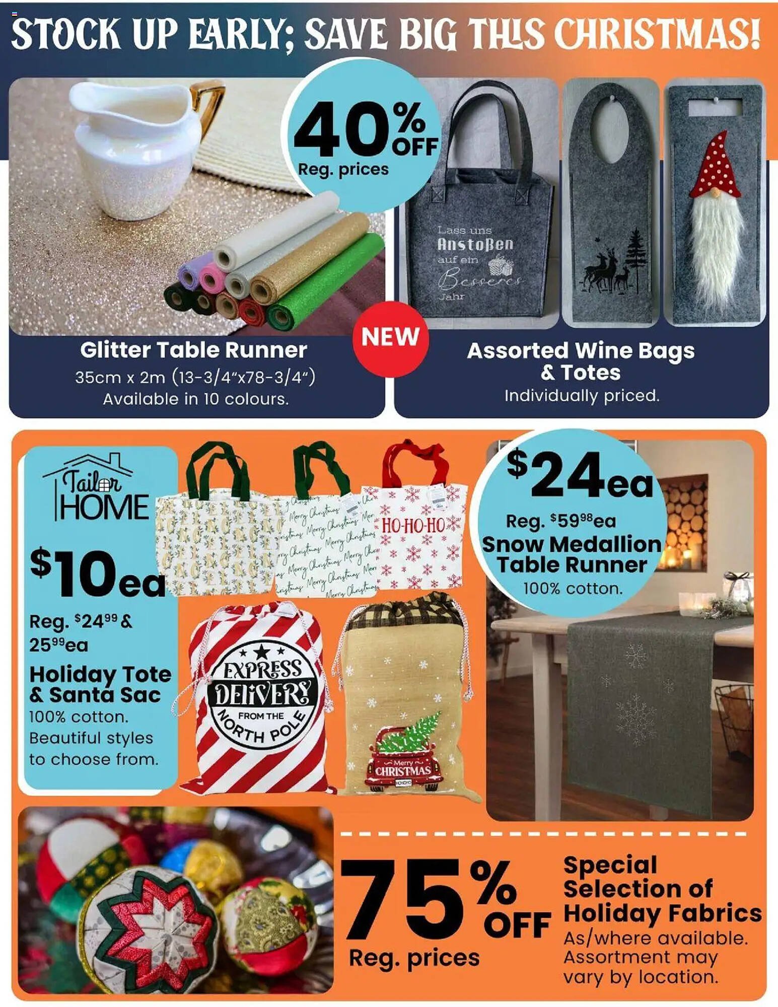 Fabricland flyer