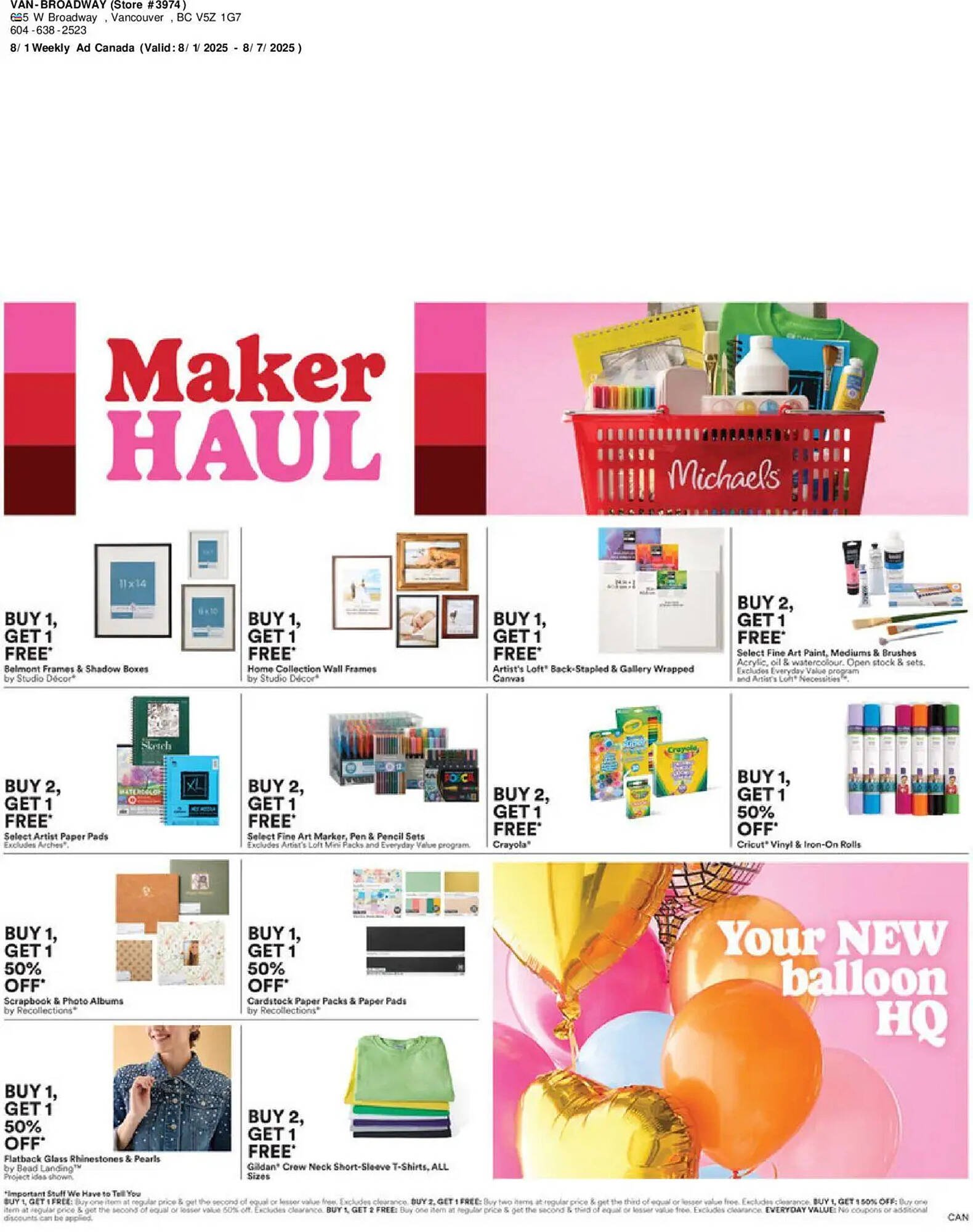 Michaels flyer (2025-08-01 - 2025-08-08) | 1